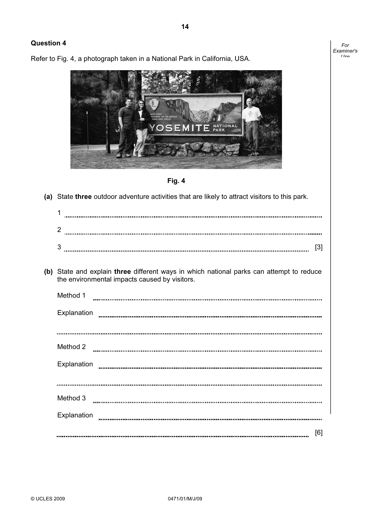 Cambridge IGCSE Travel and Tourism 0471 2009 May/June Paper 1 · Variant 1 question paper, page 14 of 16