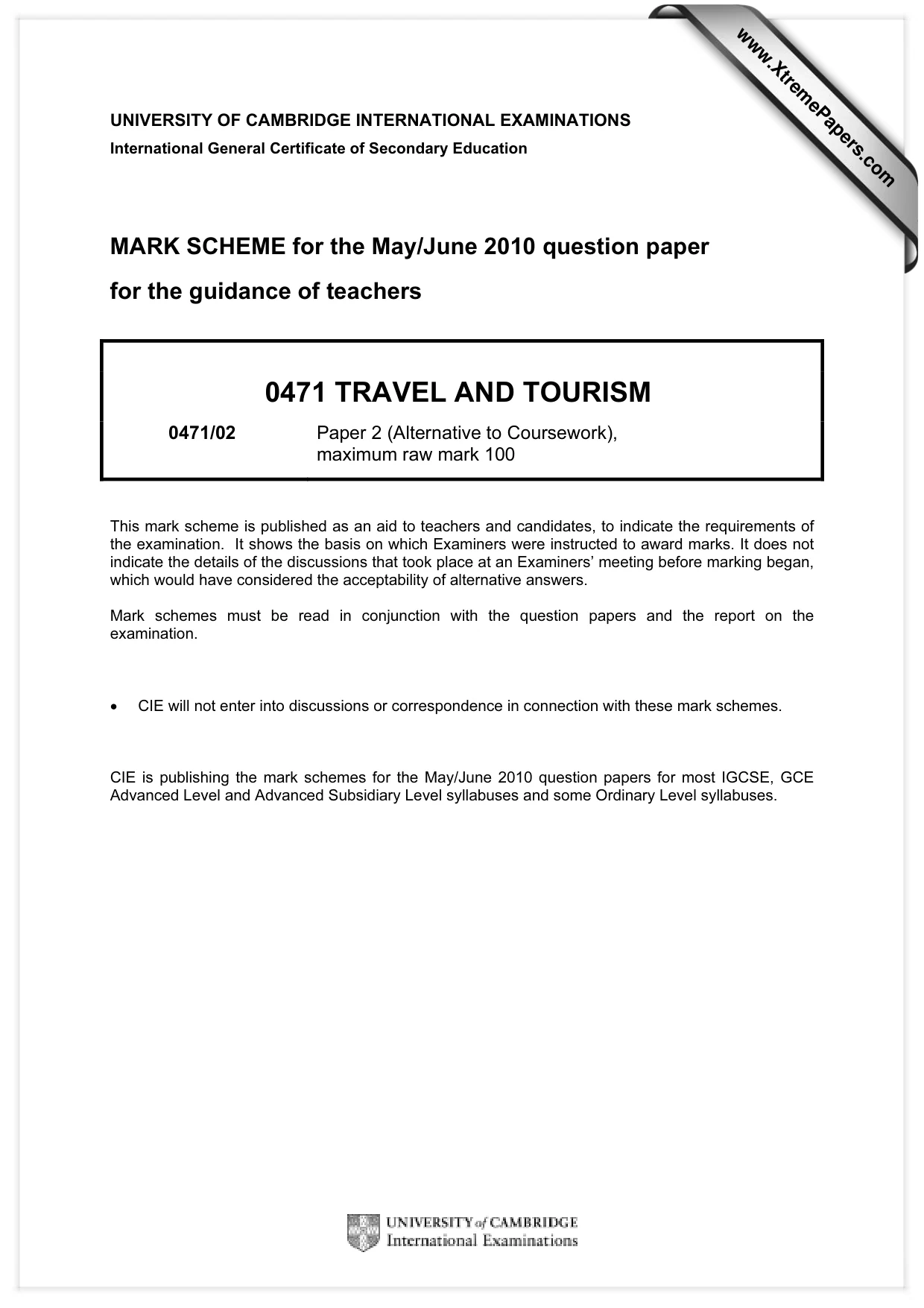 Mark scheme, page 1 of 9