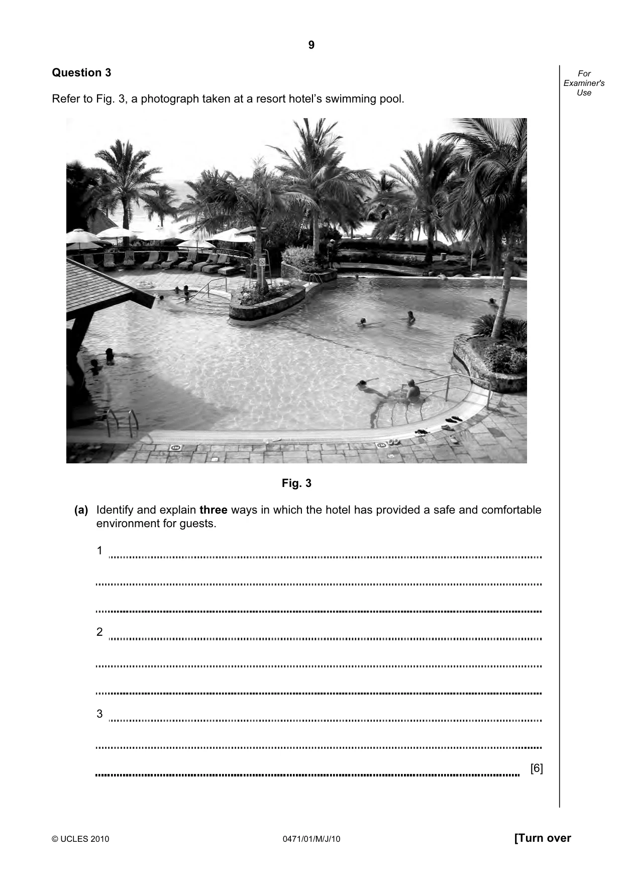 Cambridge IGCSE Travel and Tourism 0471 2010 May/June Paper 1 · Variant 1 question paper, page 9 of 16