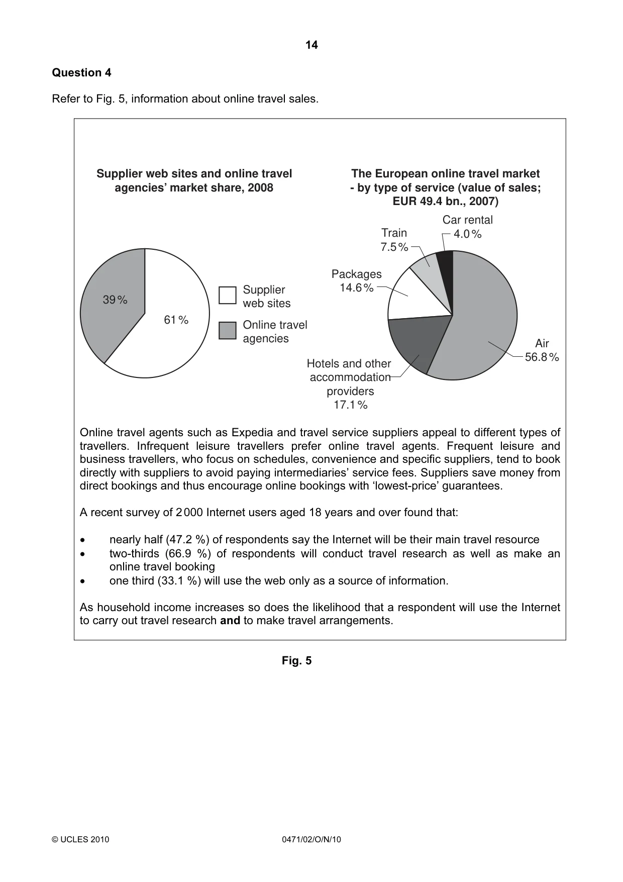 Cambridge IGCSE Travel and Tourism 0471 2010 Oct/Nov Paper 2 · Variant 1 question paper, page 14 of 20