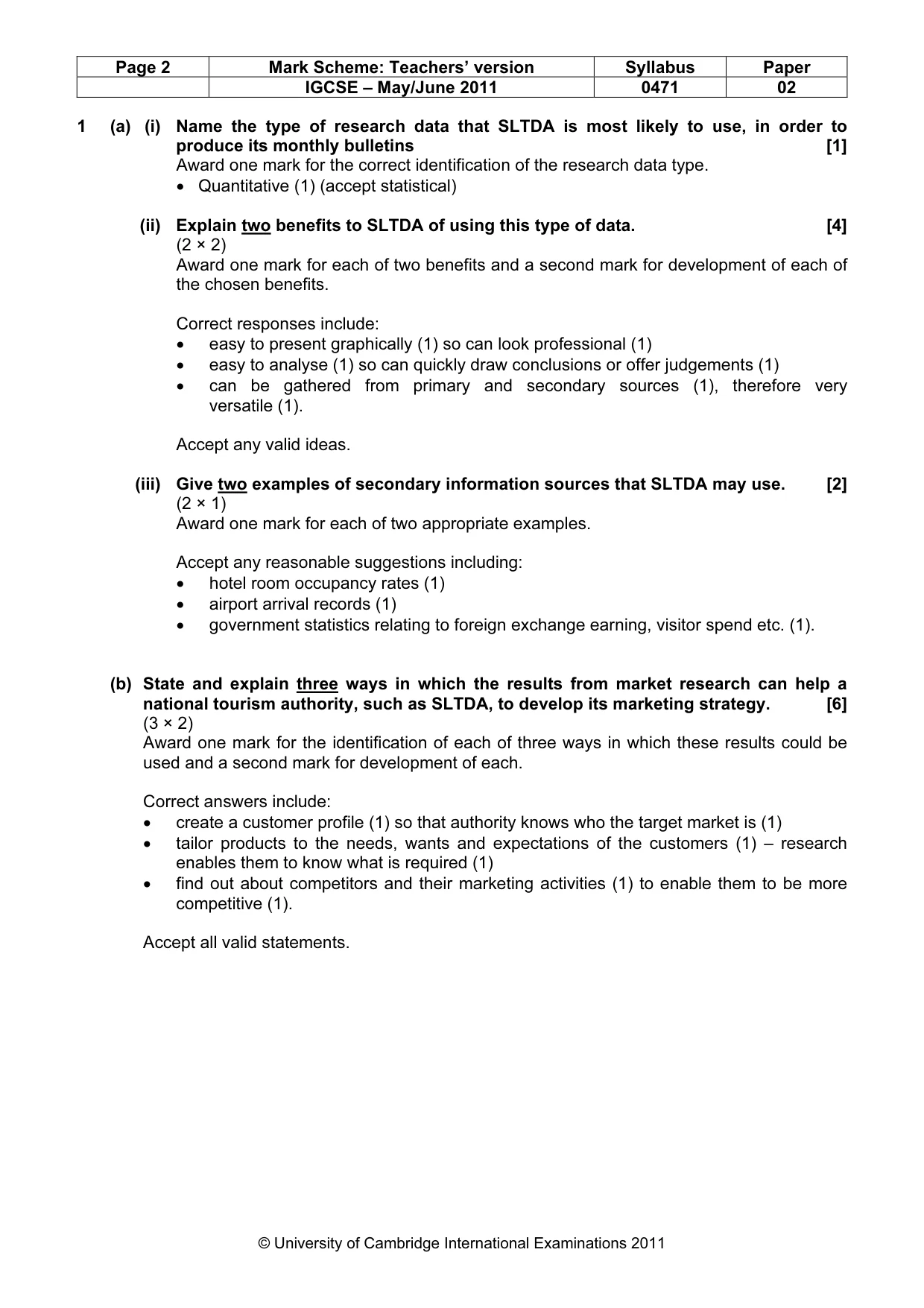 Mark scheme, page 2 of 8