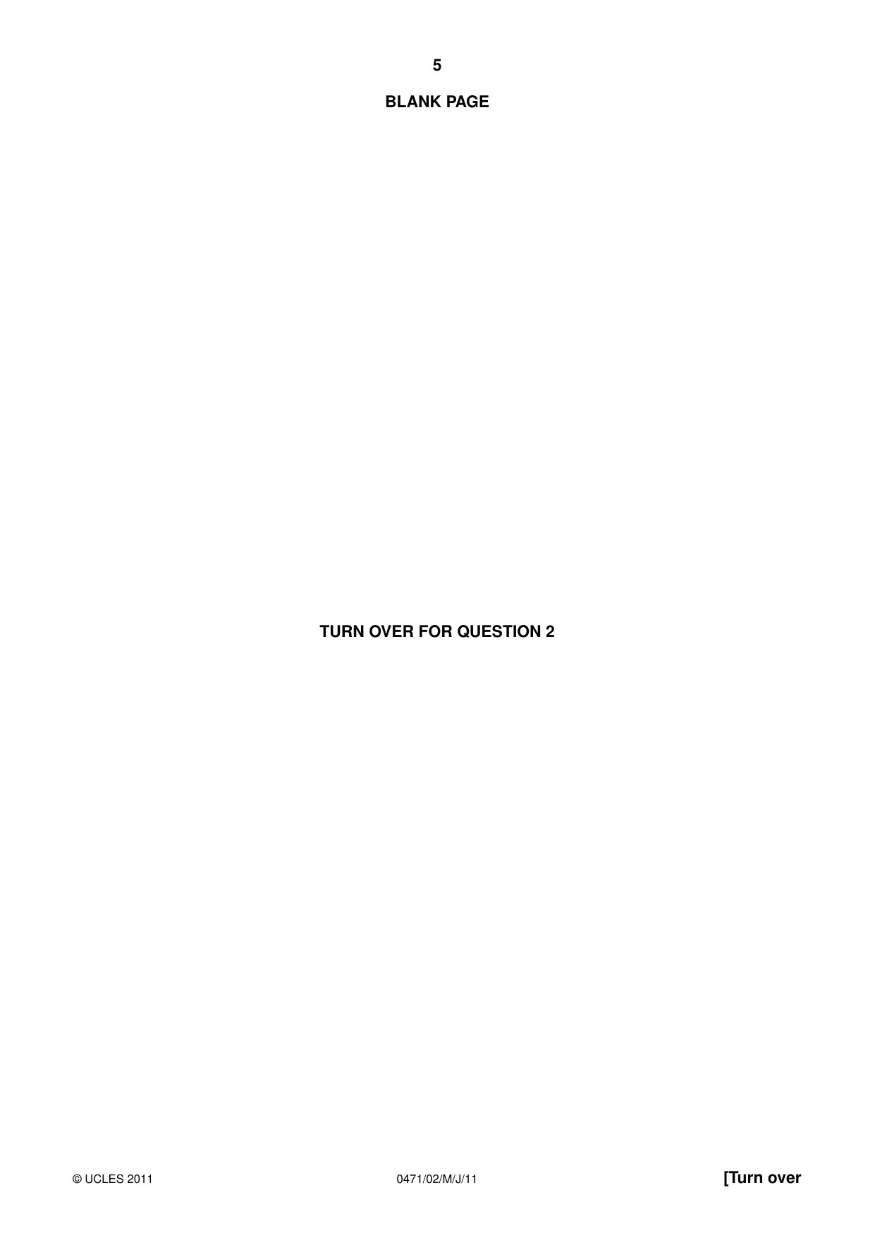 Cambridge IGCSE Travel and Tourism 0471 2011 May/June Paper 2 · Variant 1 question paper, page 5 of 16