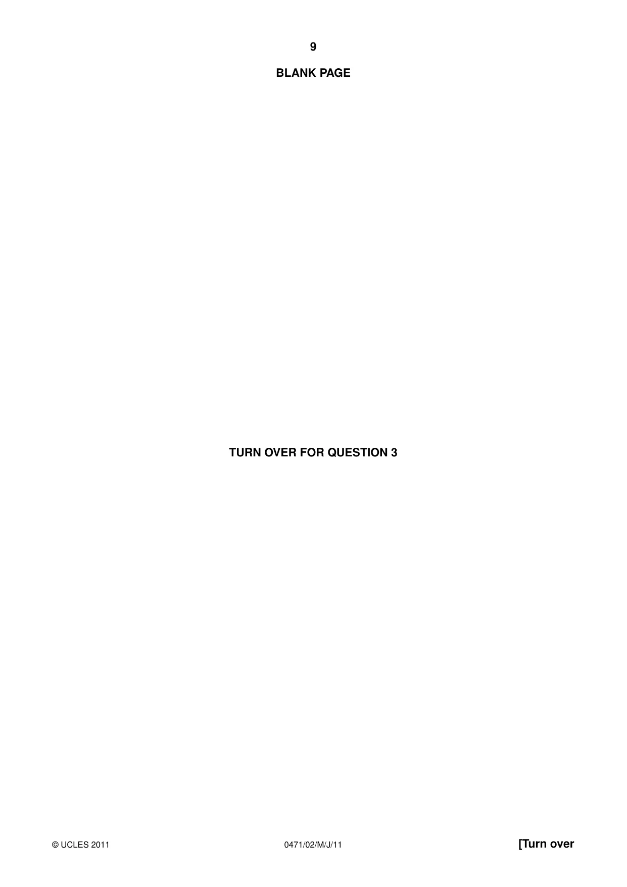 Cambridge IGCSE Travel and Tourism 0471 2011 May/June Paper 2 · Variant 1 question paper, page 9 of 16