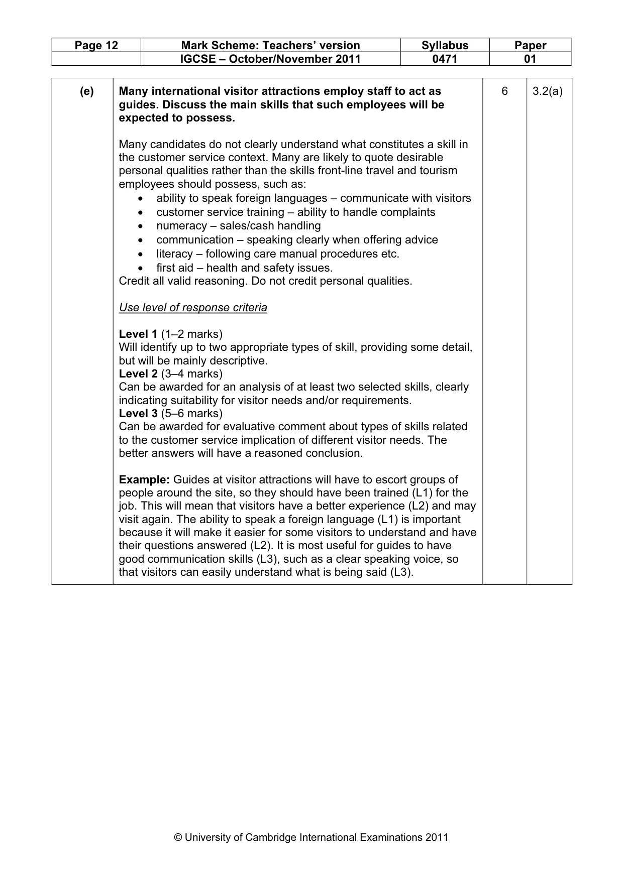 Mark scheme, page 12 of 12