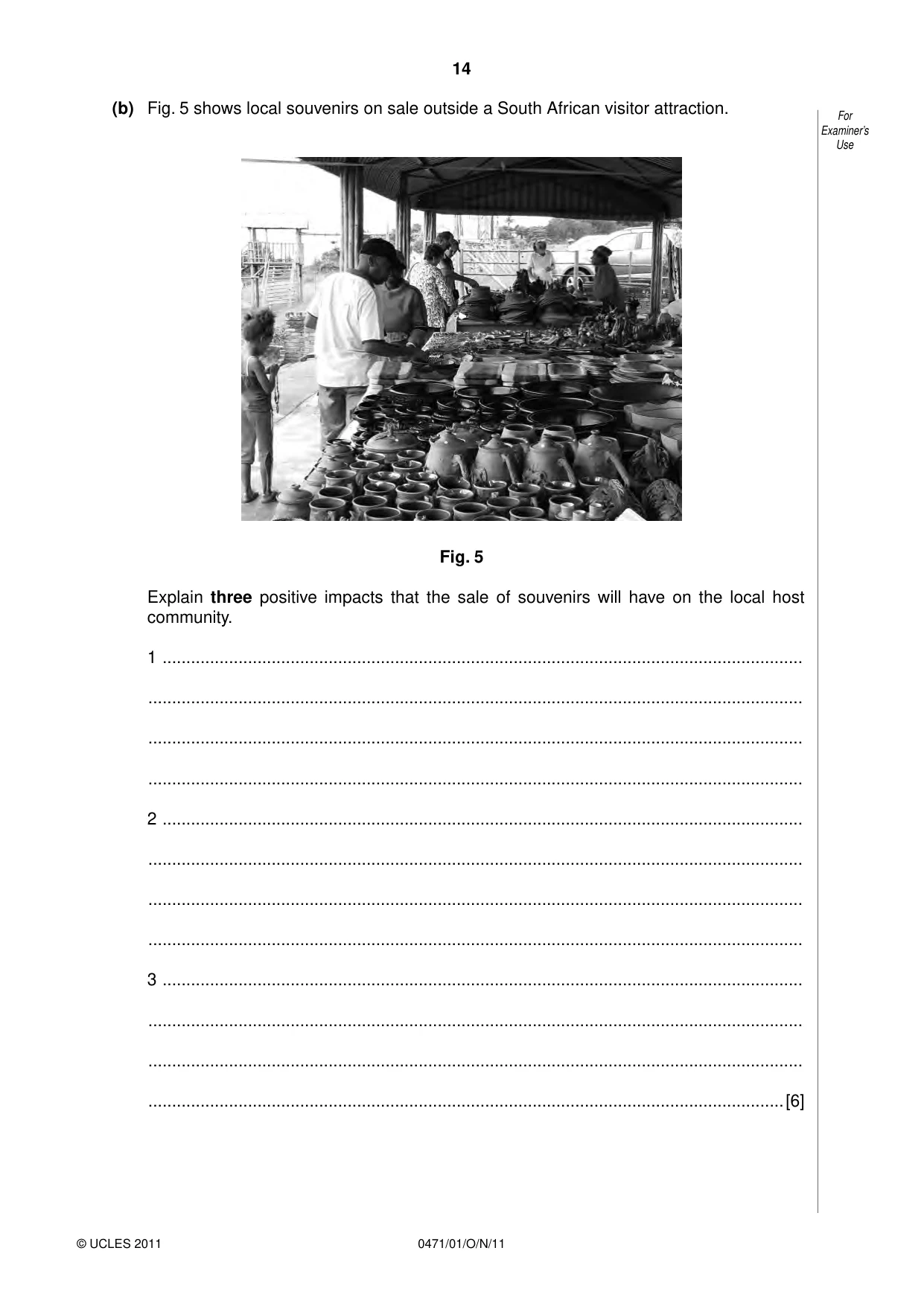 Cambridge IGCSE Travel and Tourism 0471 2011 Oct/Nov Paper 1 · Variant 1 question paper, page 14 of 16