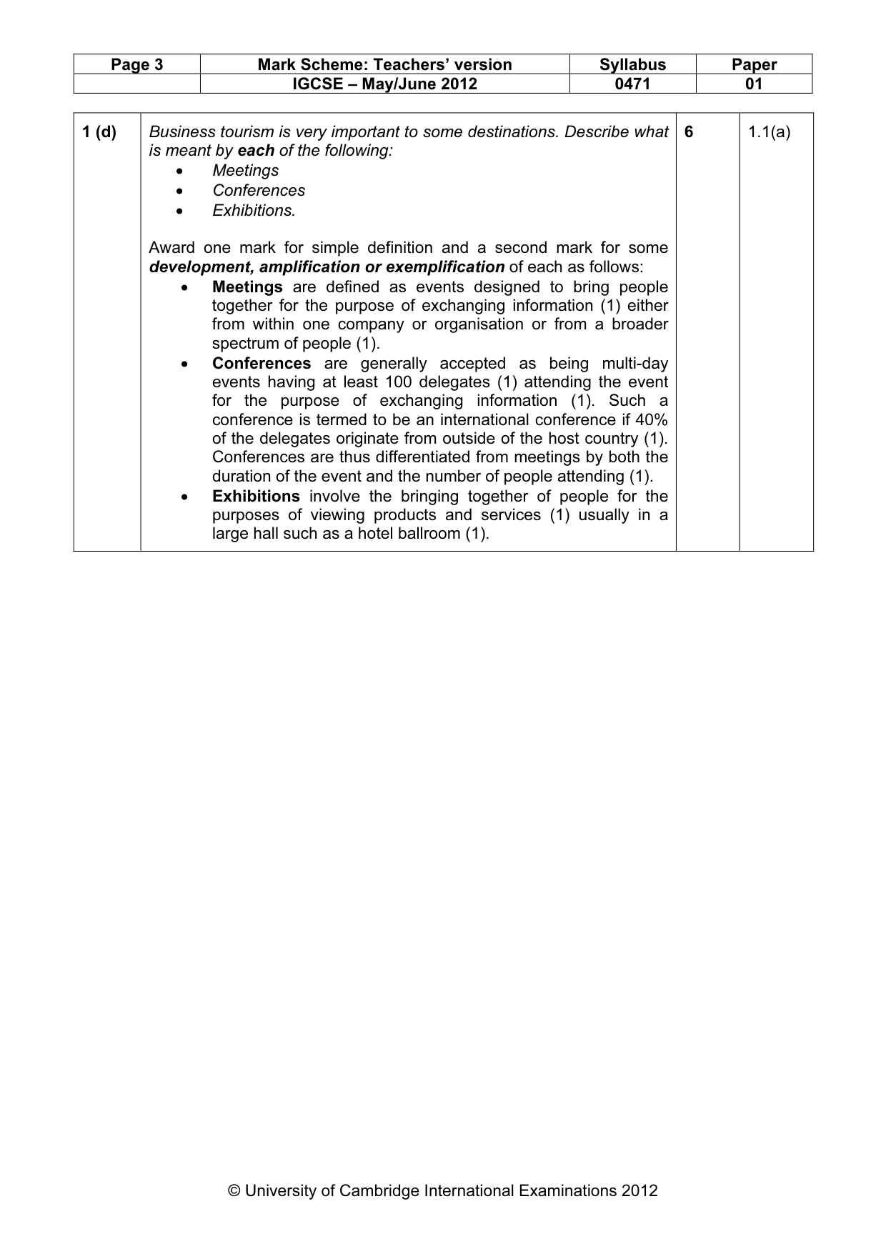 Mark scheme, page 3 of 10