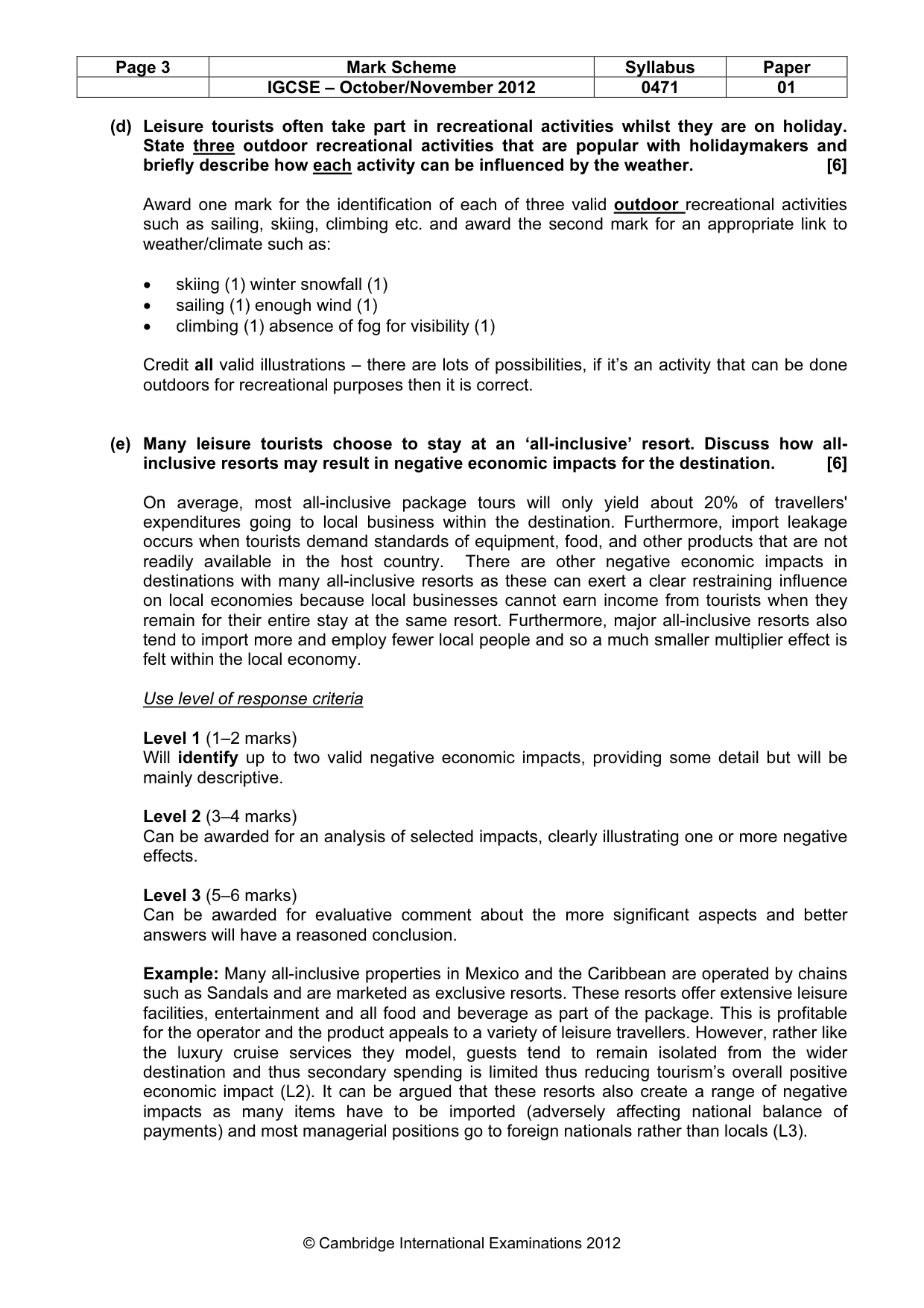 Mark scheme, page 3 of 11