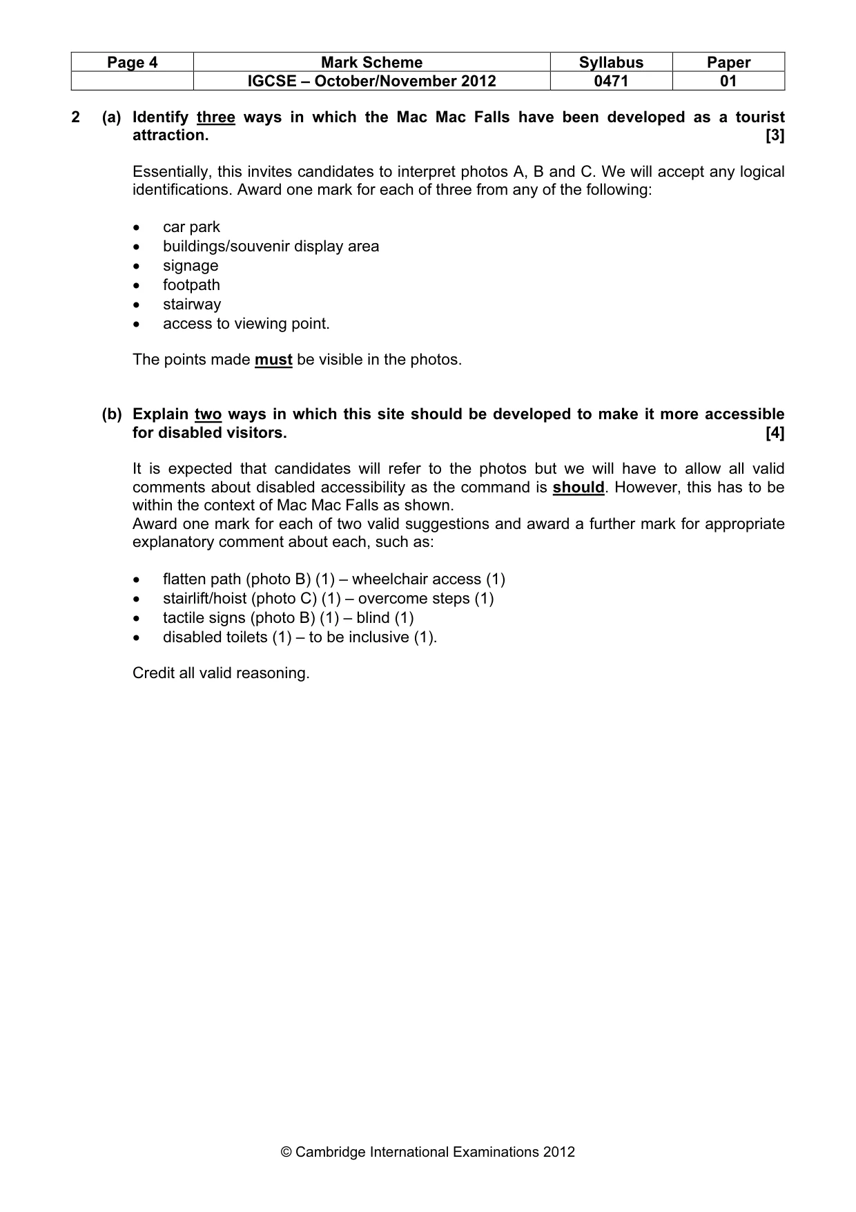 Mark scheme, page 4 of 11
