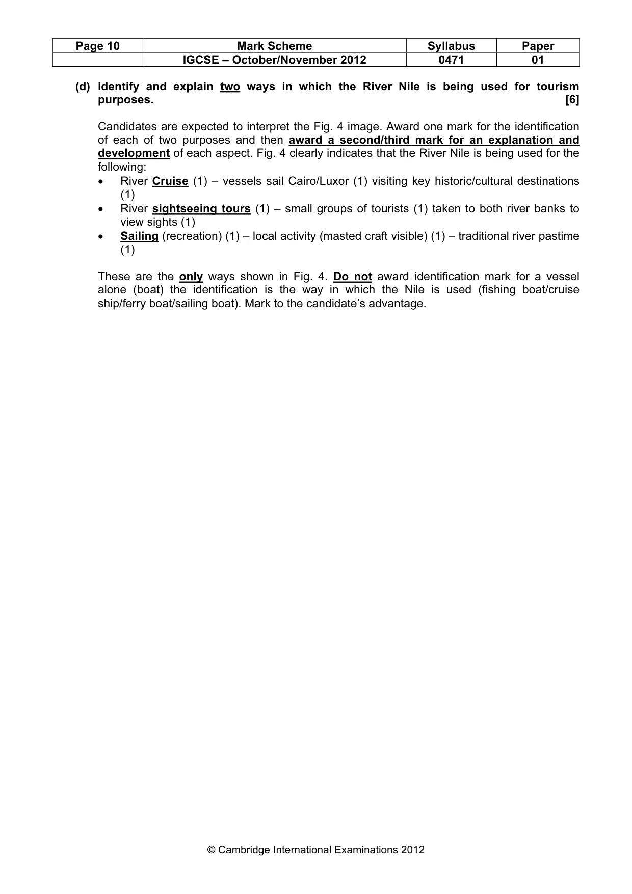Mark scheme, page 10 of 11