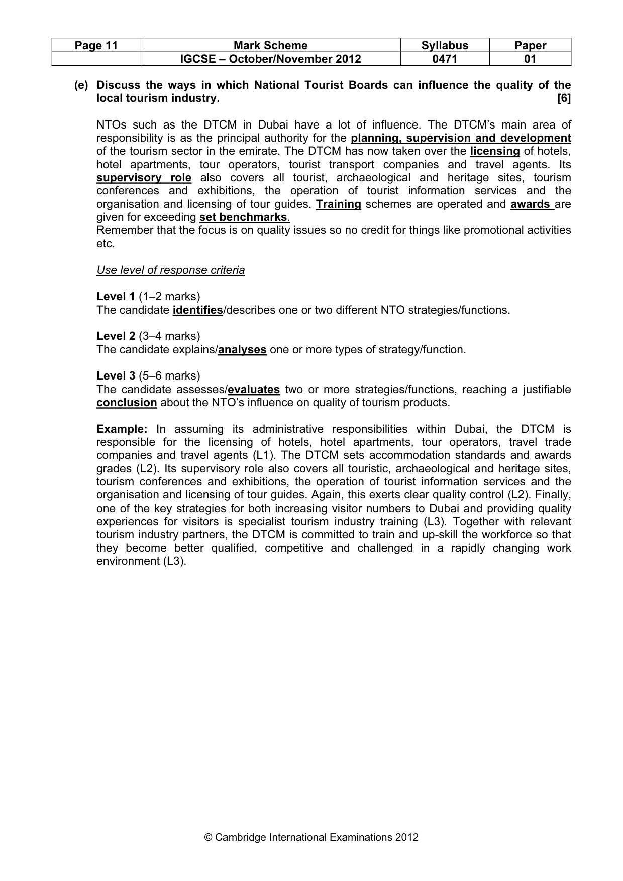 Mark scheme, page 11 of 11