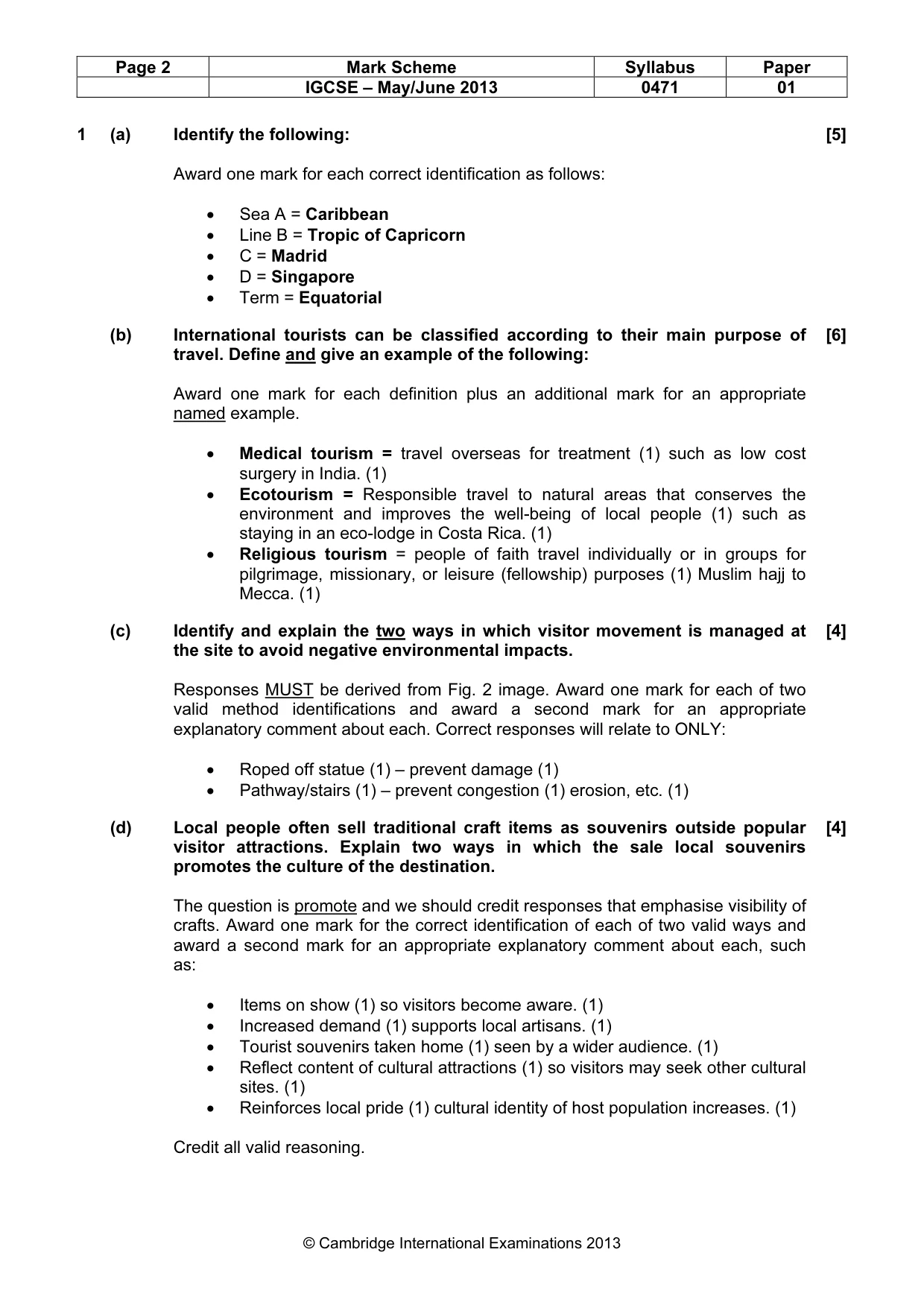Mark scheme, page 2 of 9