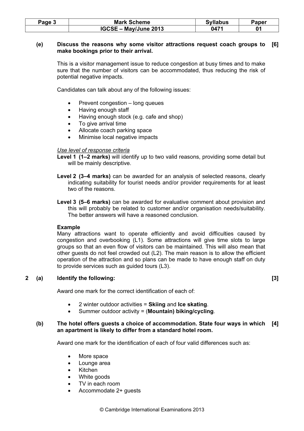 Mark scheme, page 3 of 9