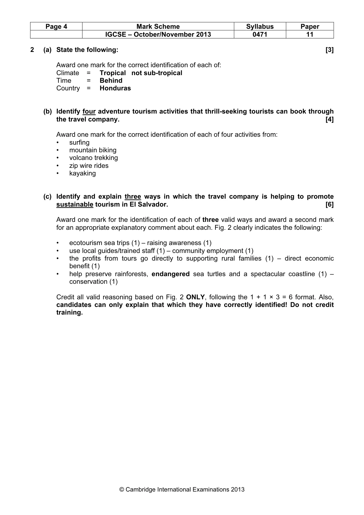 Mark scheme, page 4 of 10