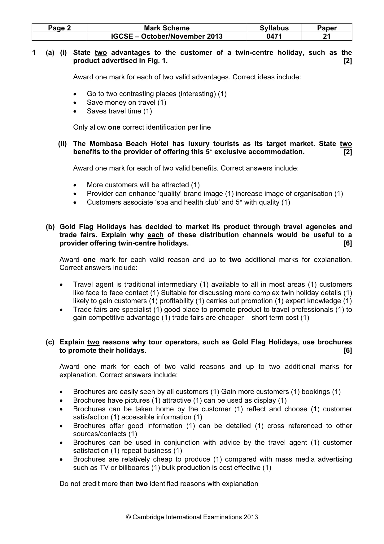 Mark scheme, page 2 of 8