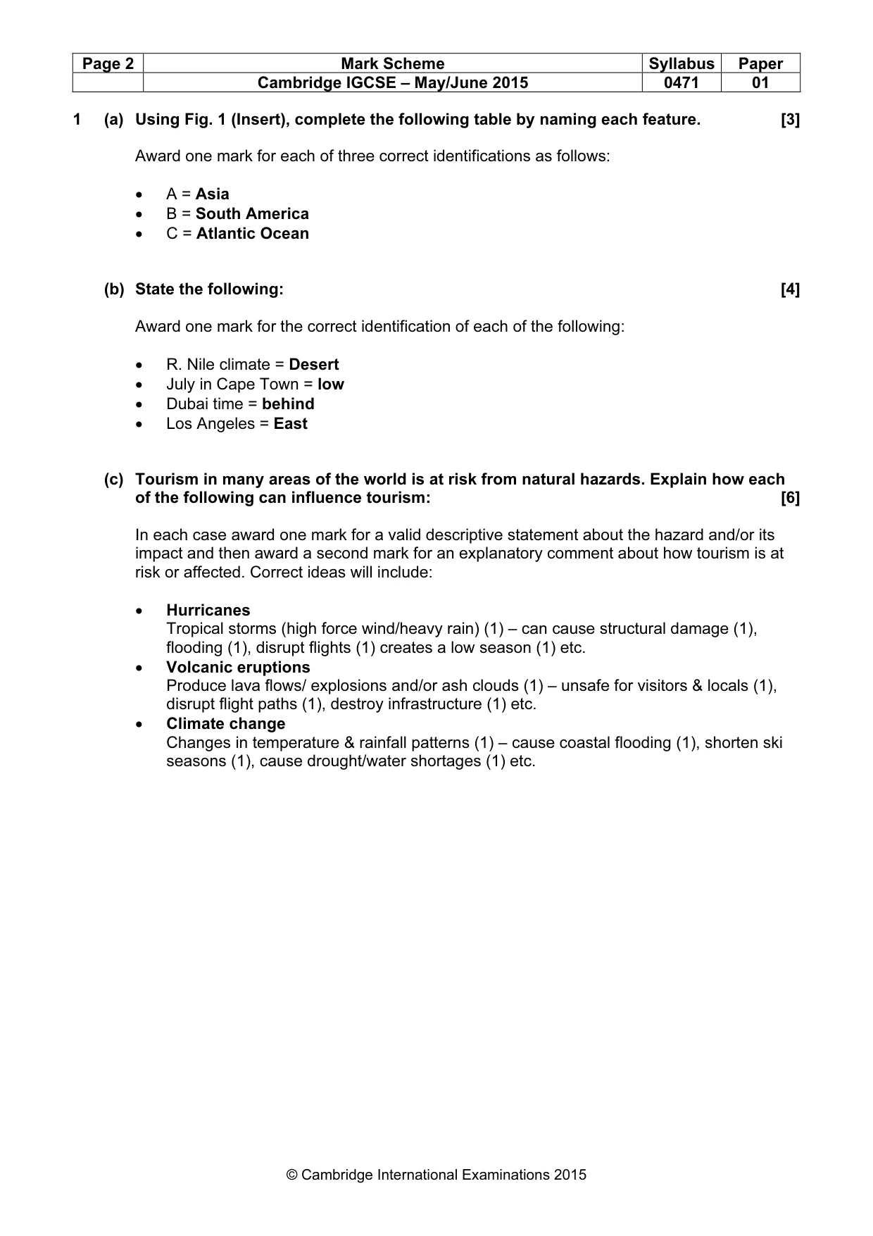 Mark scheme, page 2 of 10