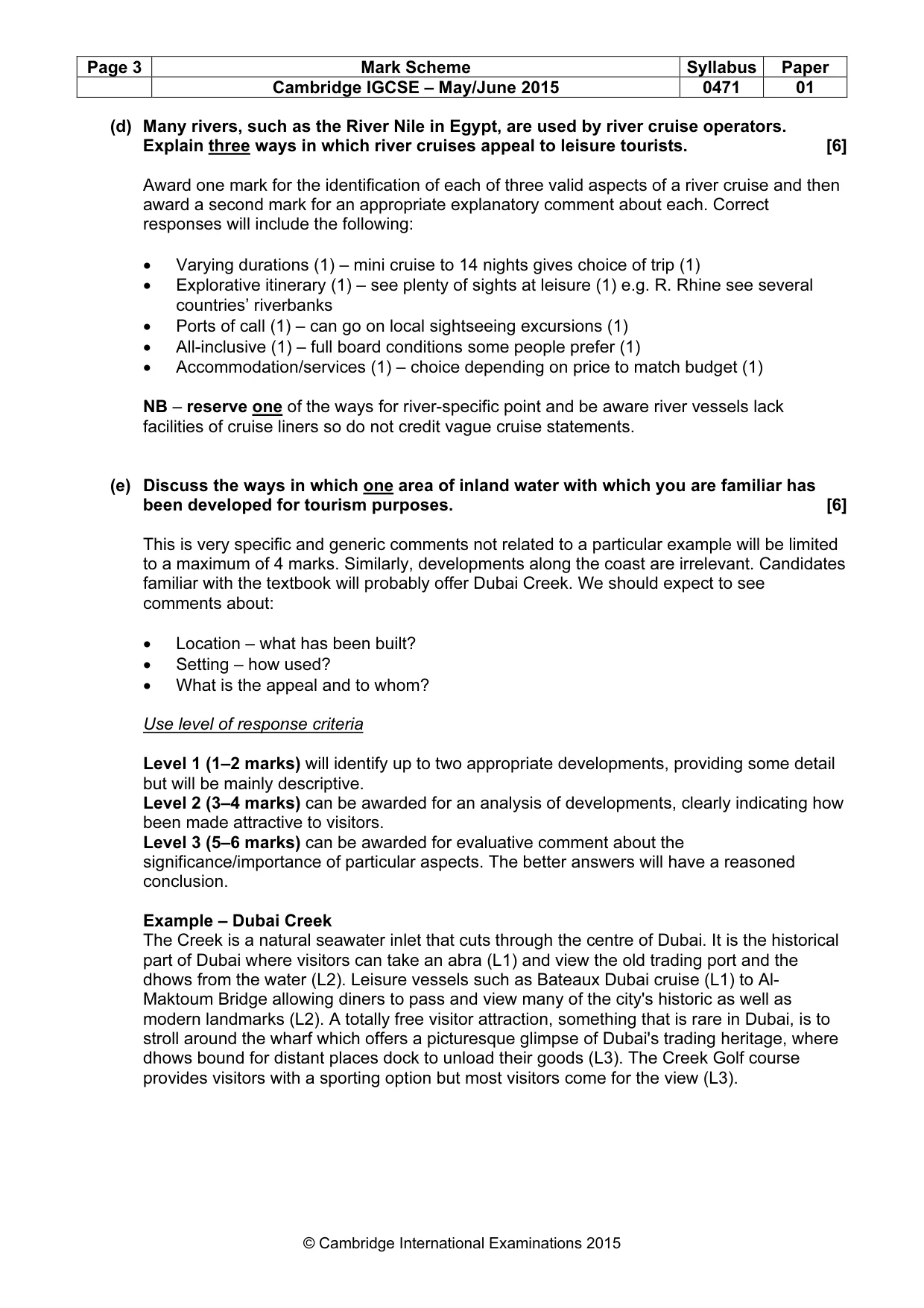 Mark scheme, page 3 of 10