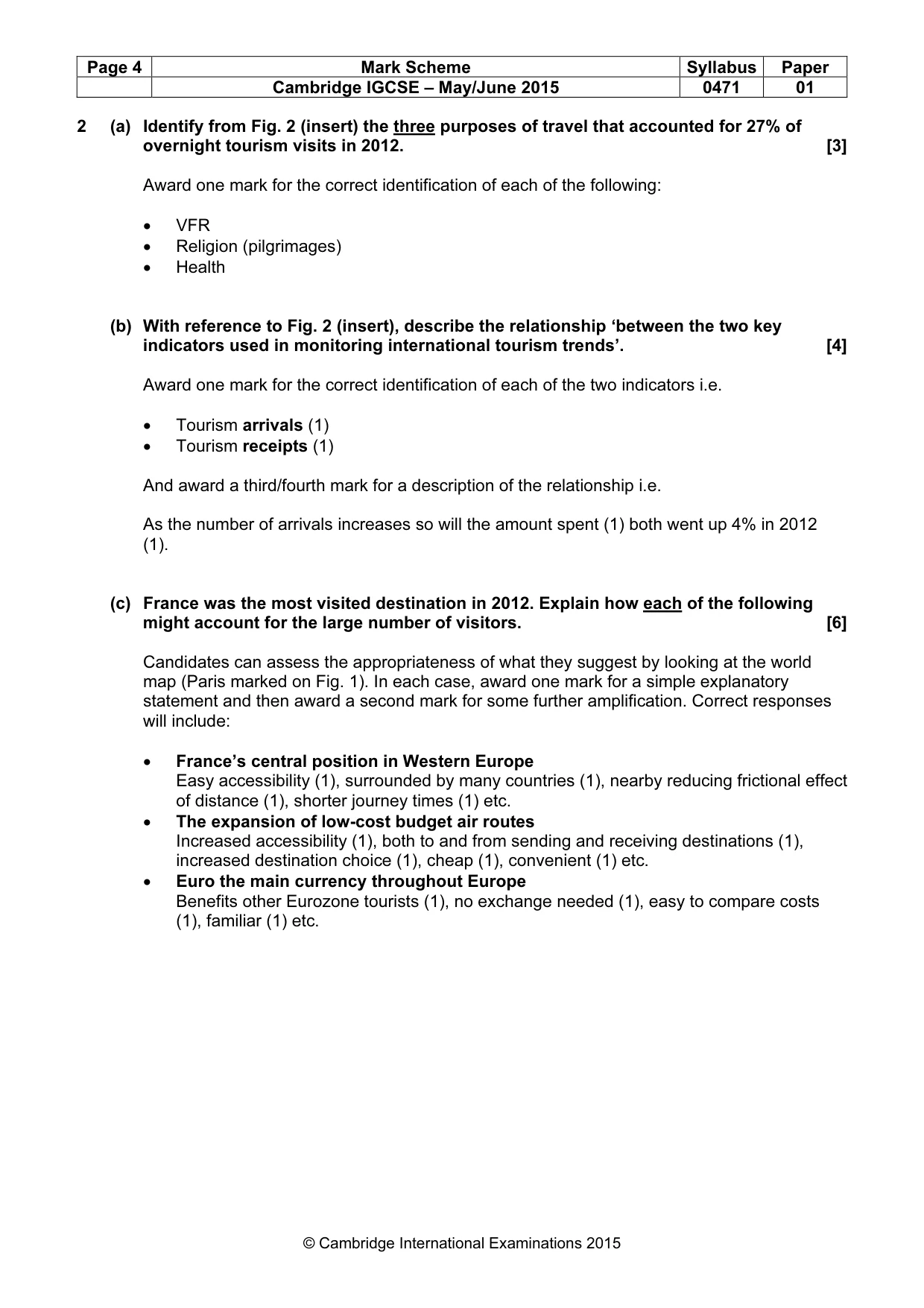Mark scheme, page 4 of 10