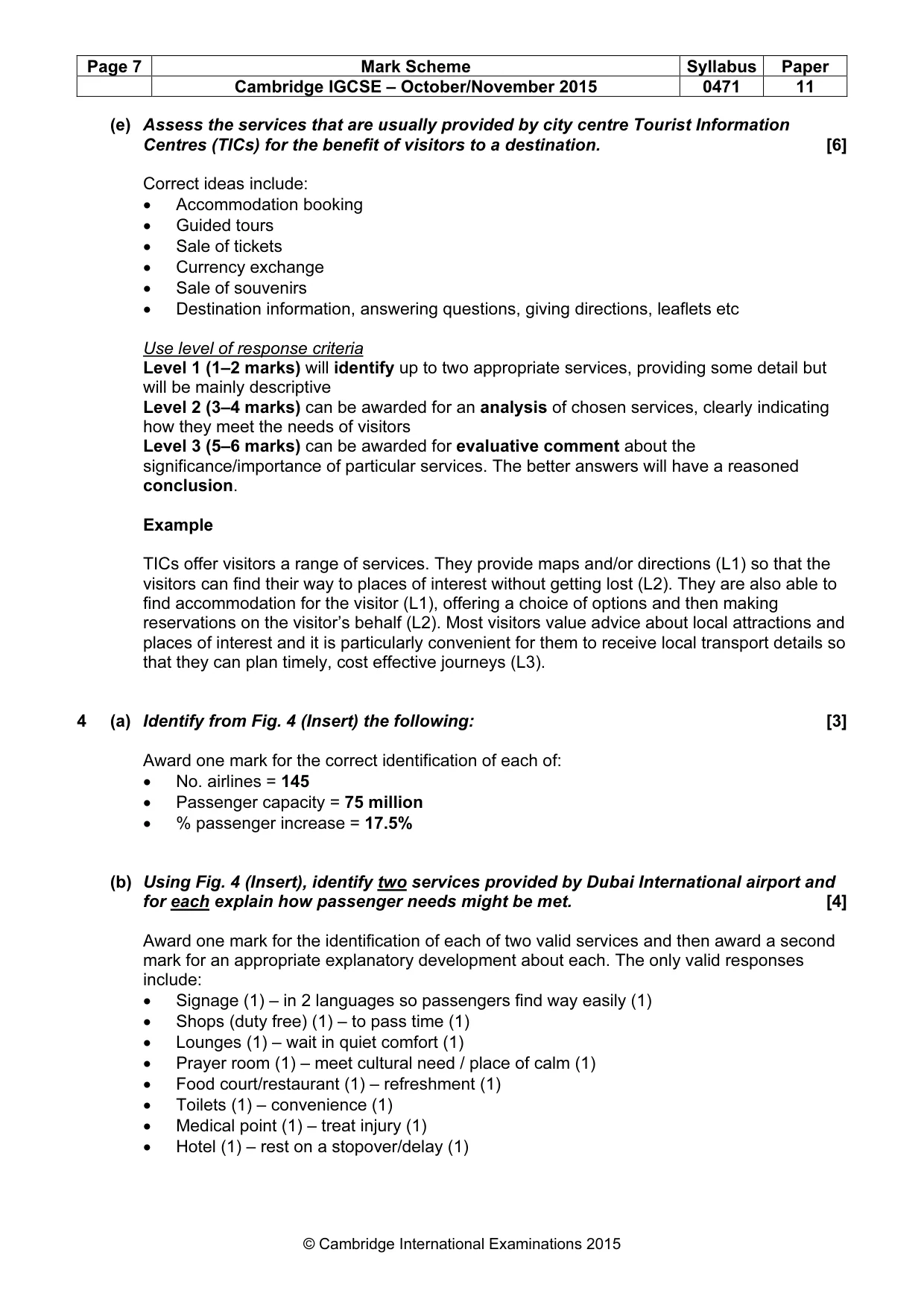 Mark scheme, page 7 of 9