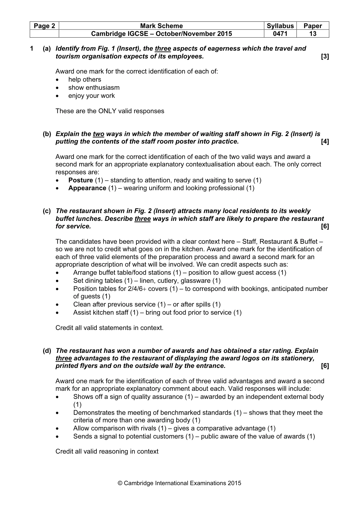 Mark scheme, page 2 of 9