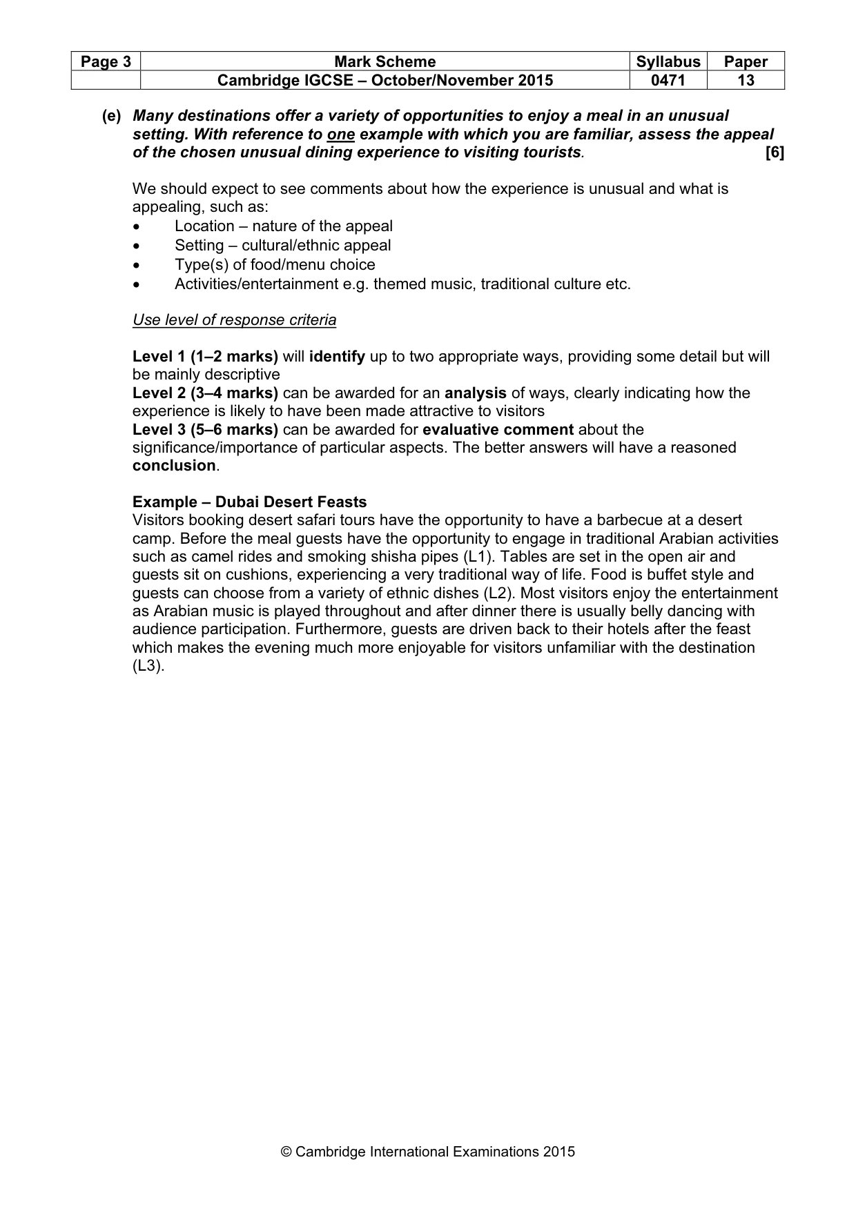 Mark scheme, page 3 of 9