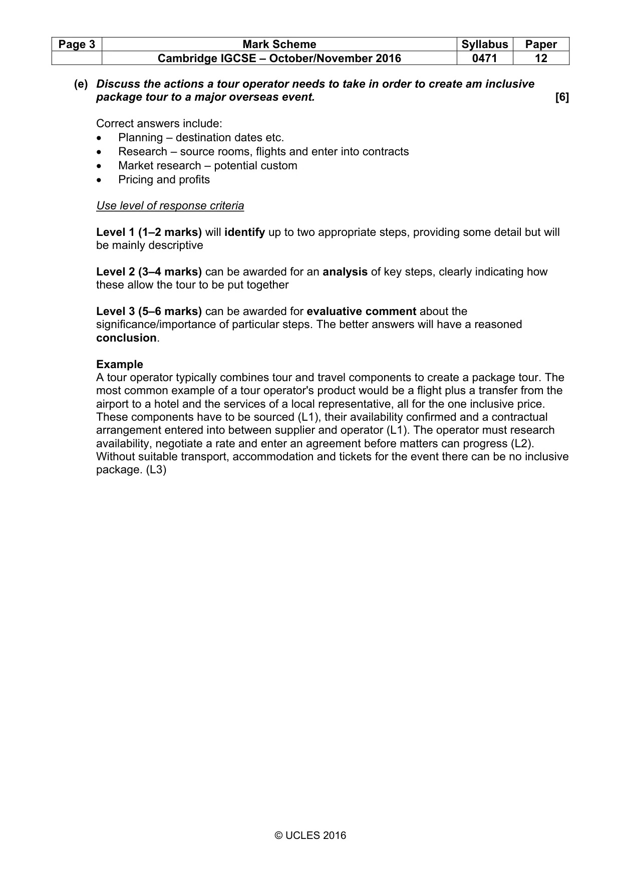 Mark scheme, page 3 of 10