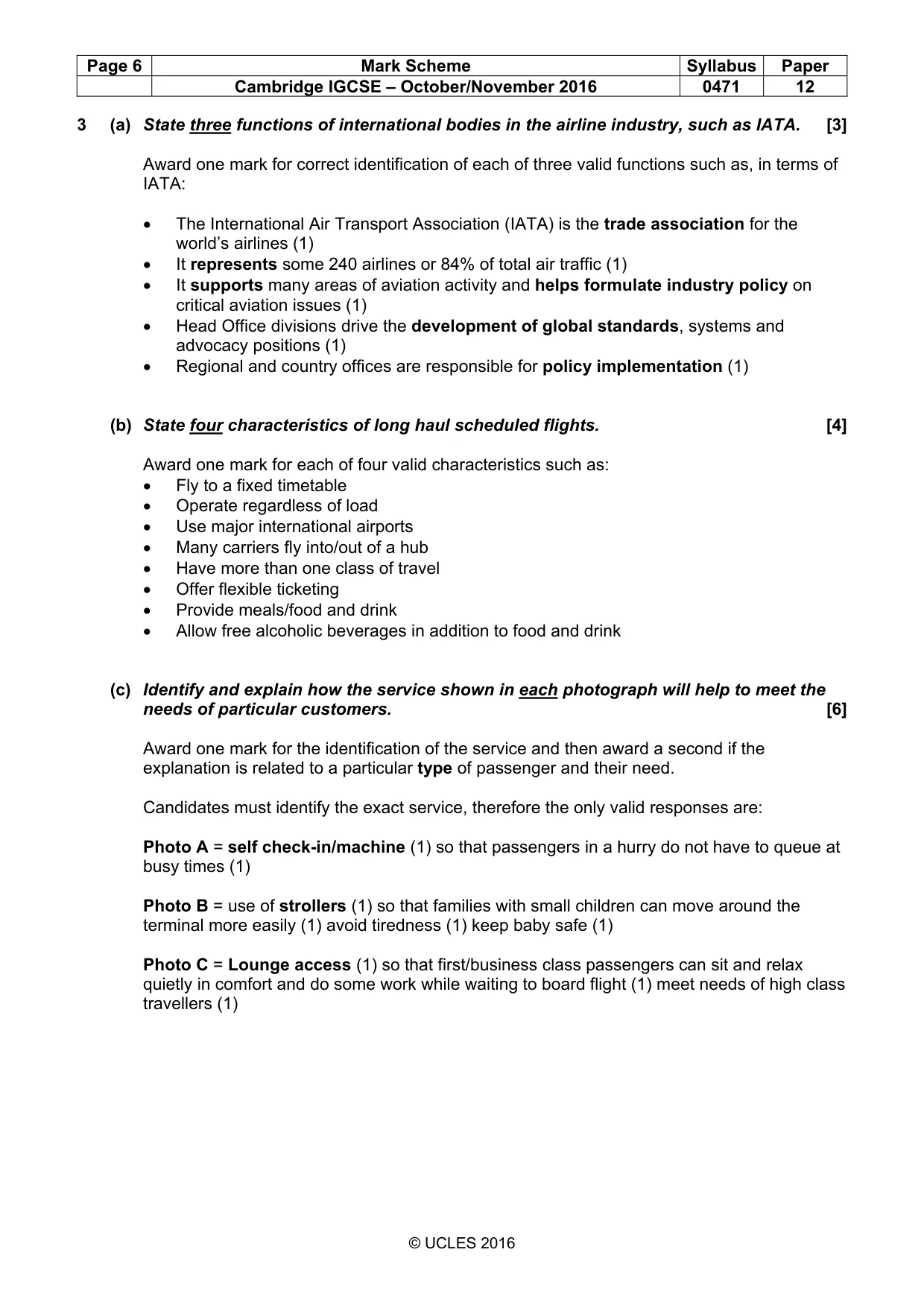 Mark scheme, page 6 of 10