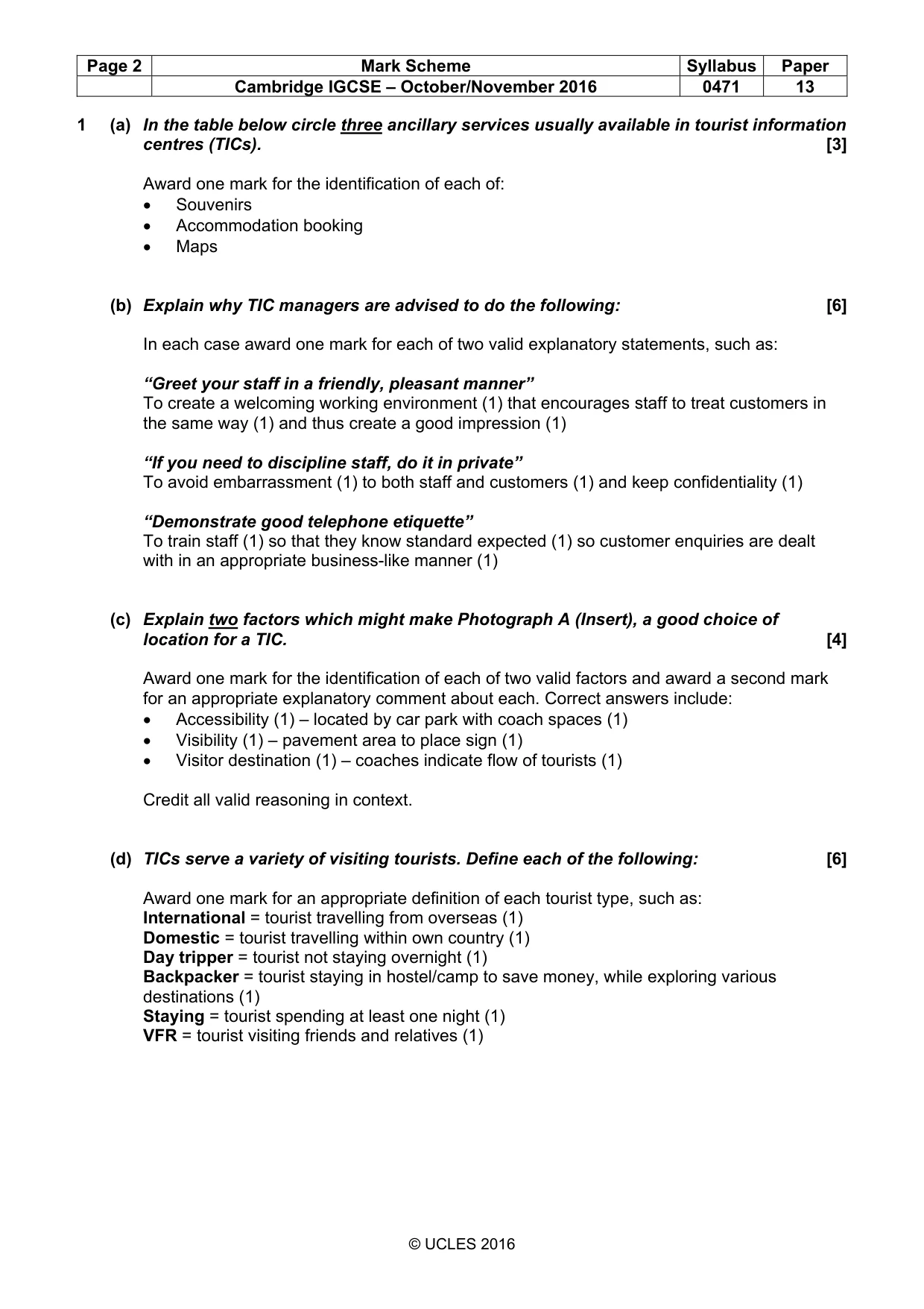 Mark scheme, page 2 of 9