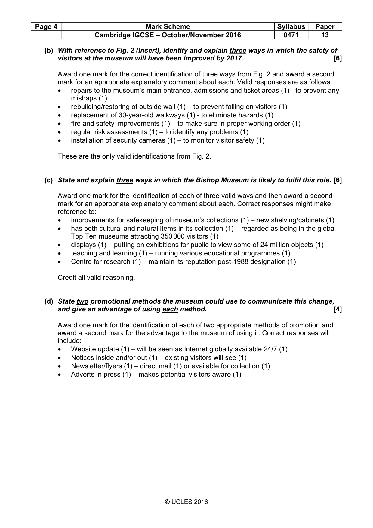 Mark scheme, page 4 of 9