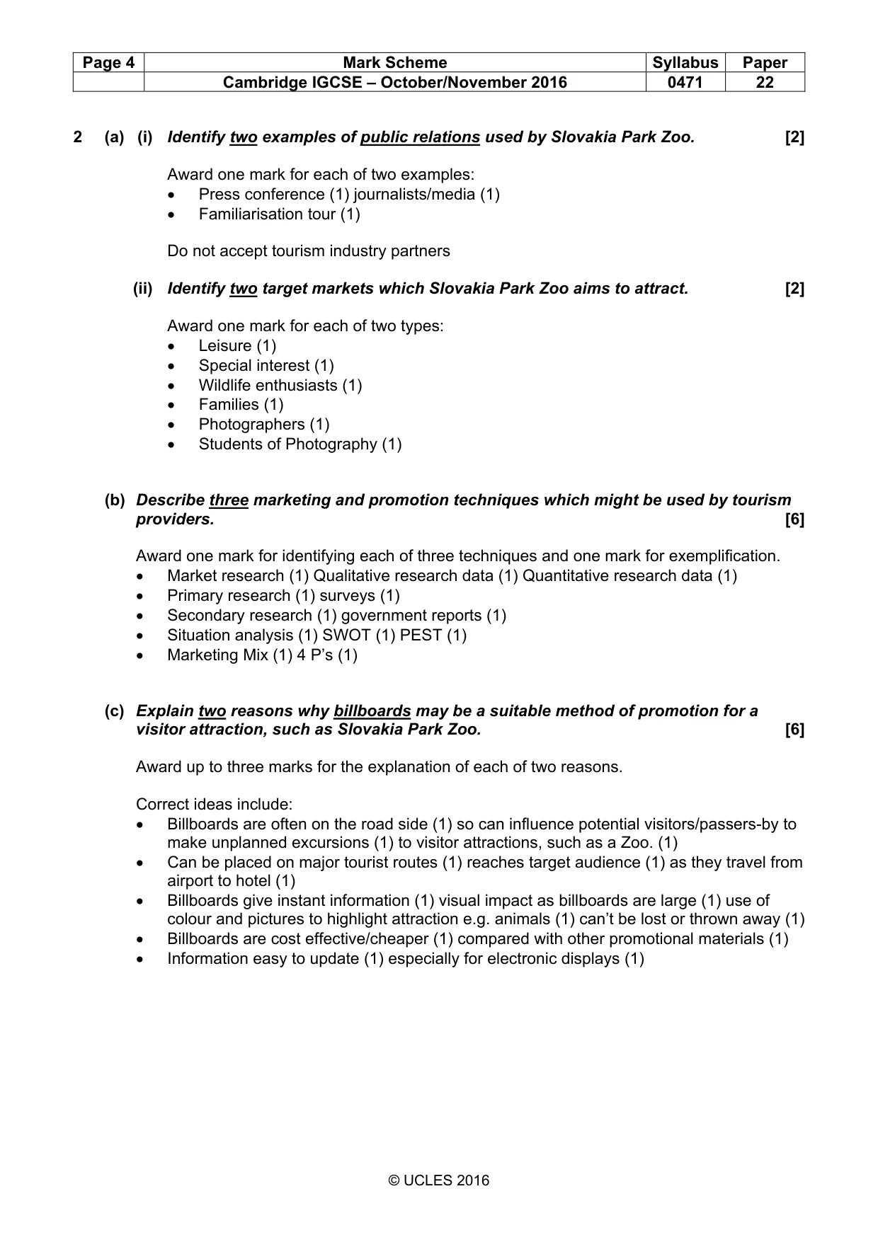 Mark scheme, page 4 of 9