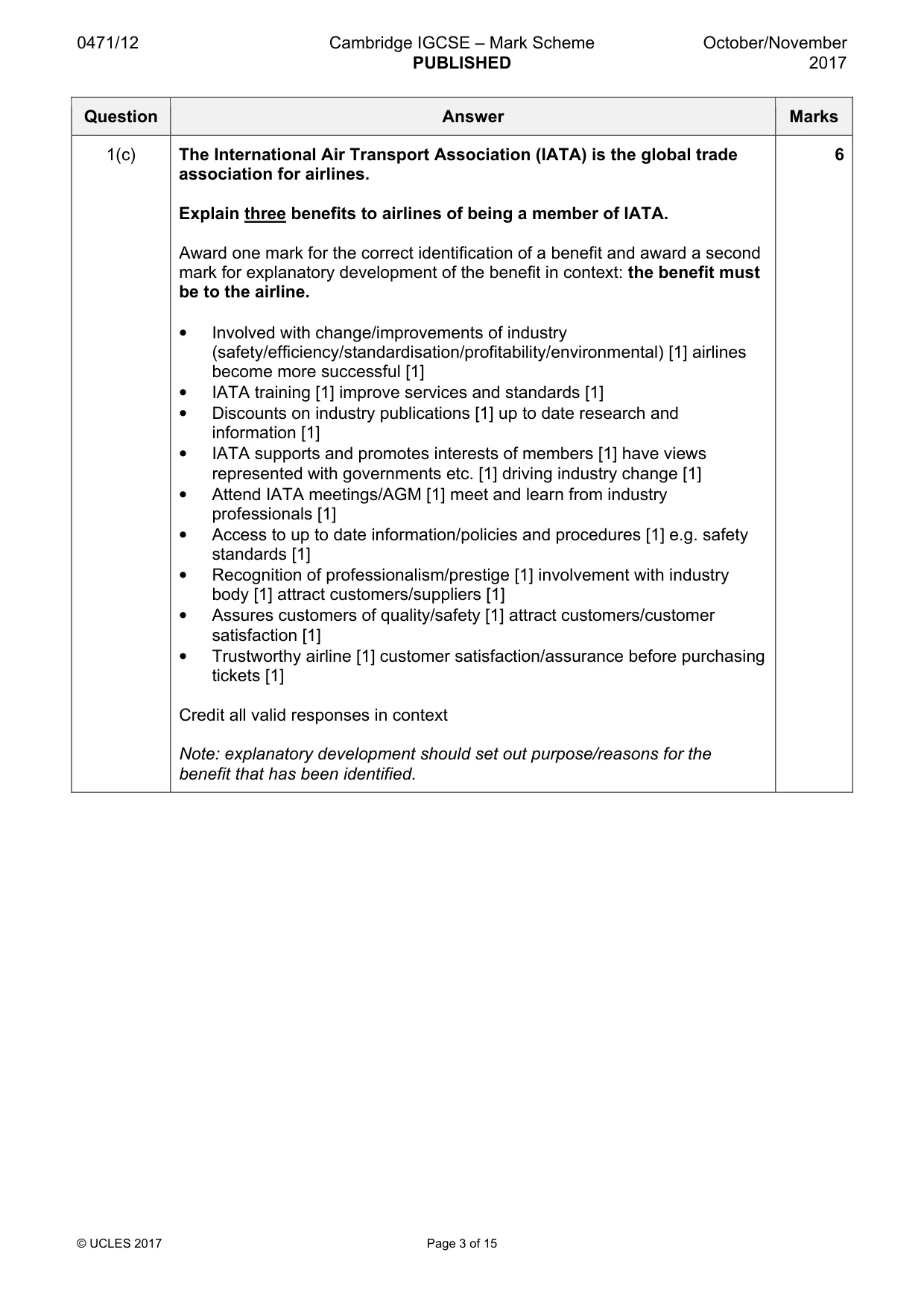 Mark scheme, page 3 of 15