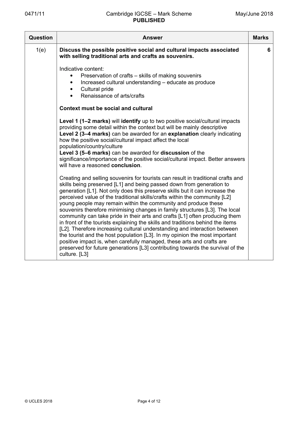 Mark scheme, page 4 of 12