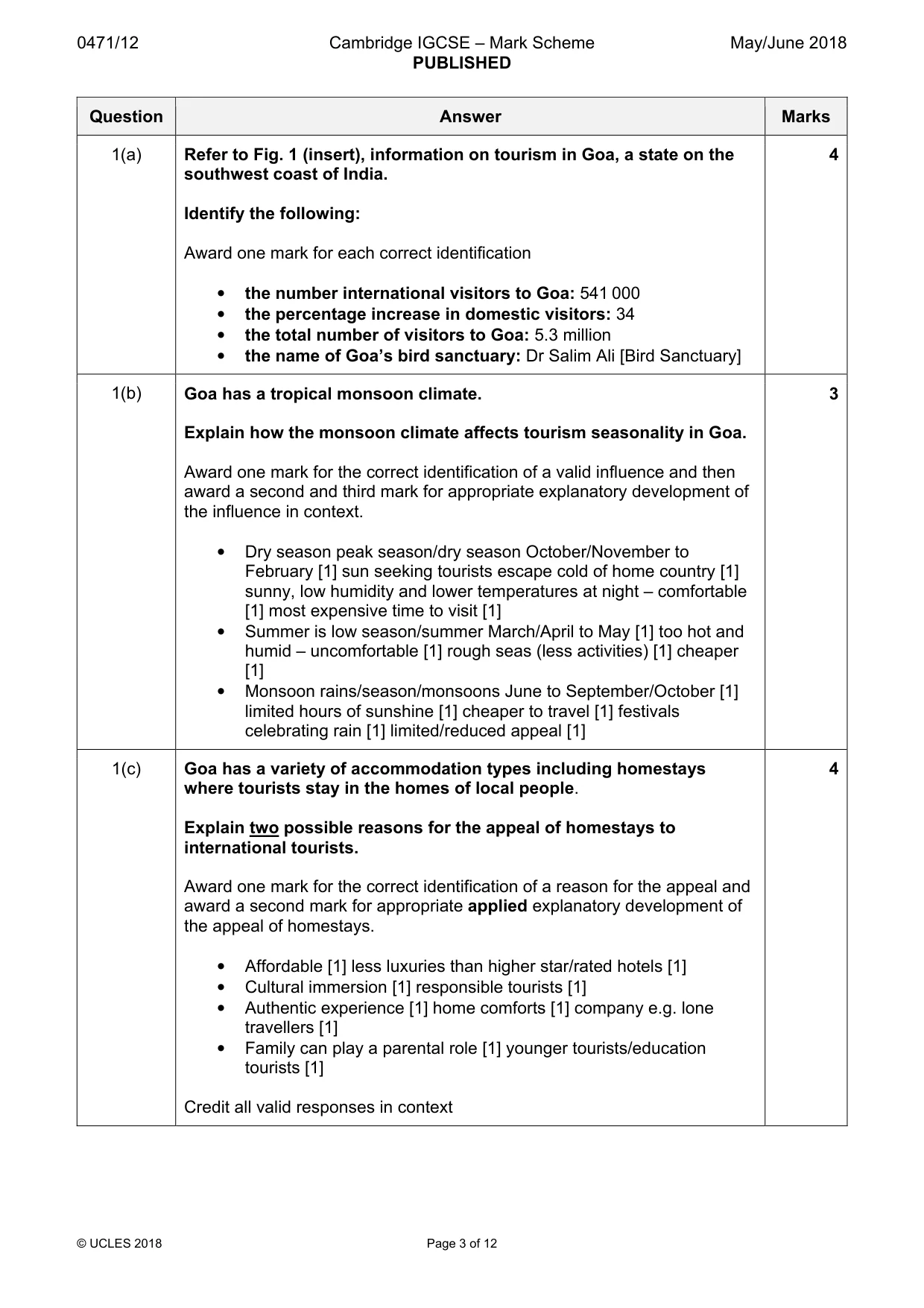 Mark scheme, page 3 of 12