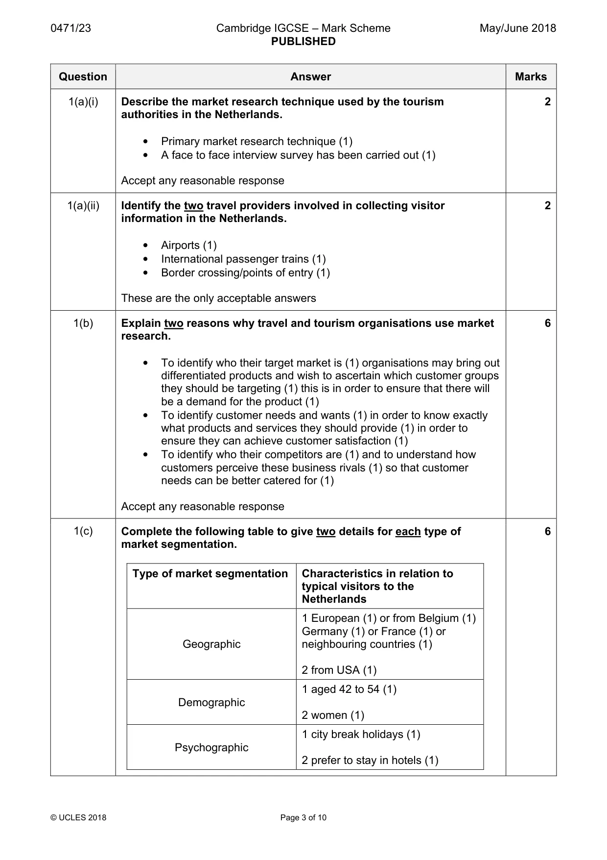 Mark scheme, page 3 of 10