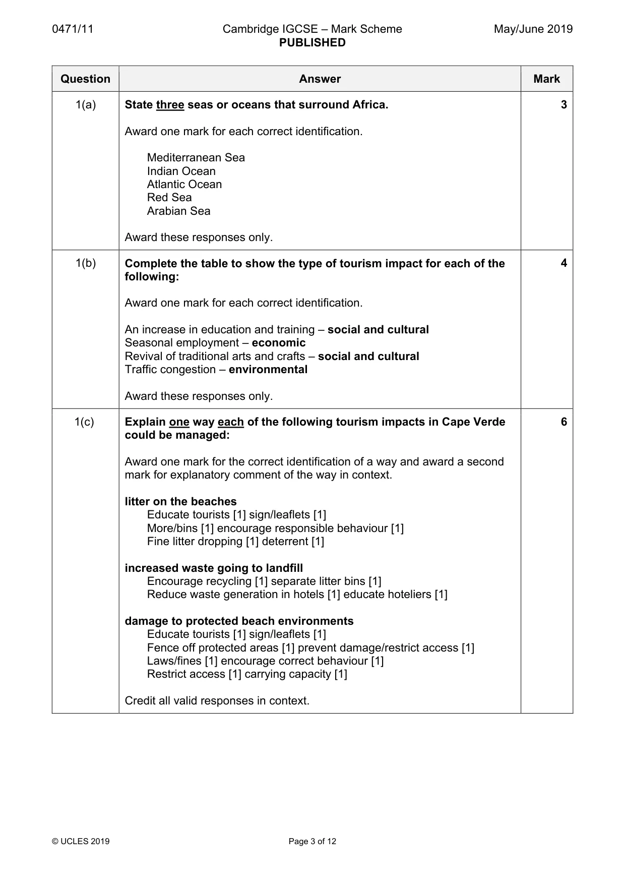 Mark scheme, page 3 of 12