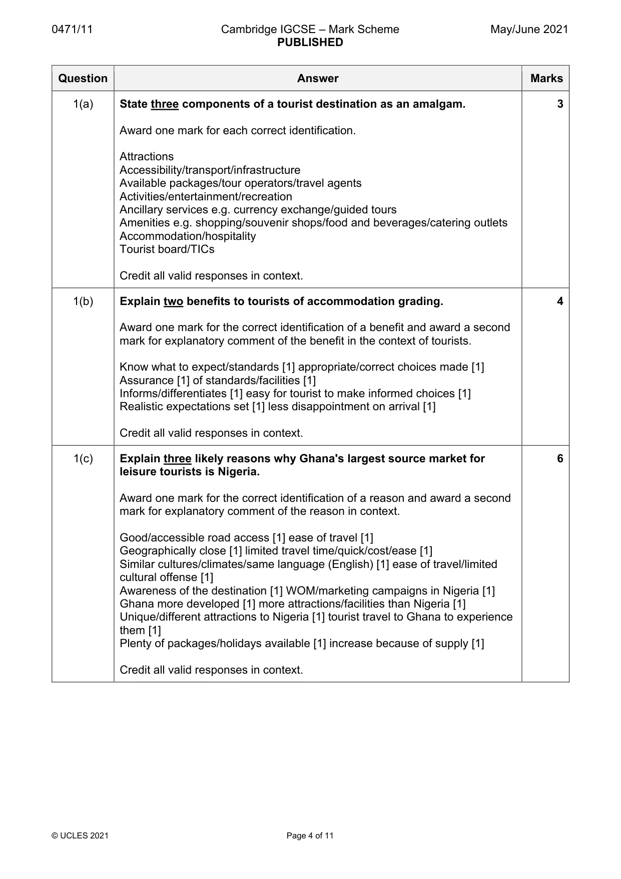 Mark scheme, page 4 of 11