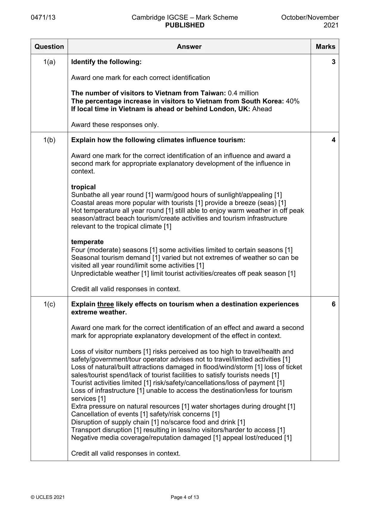Mark scheme, page 4 of 13