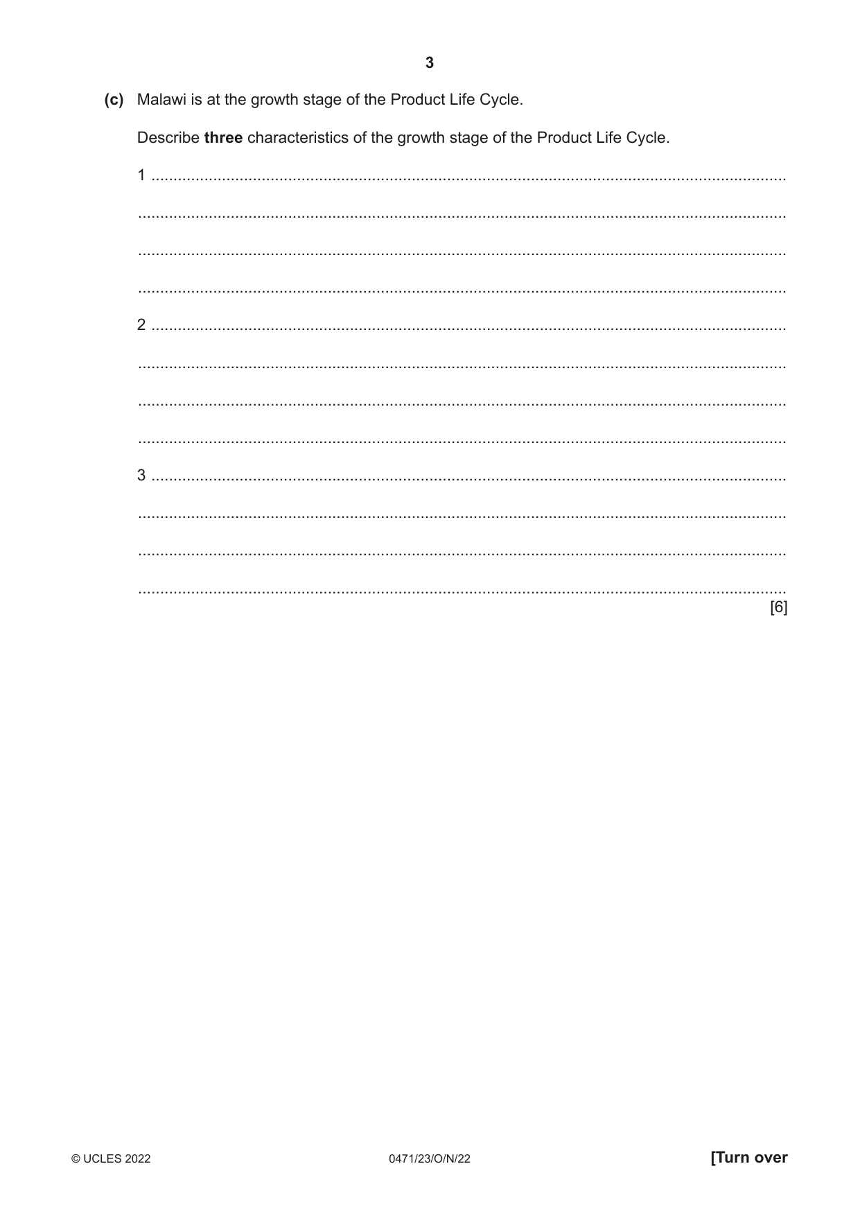 Cambridge IGCSE Travel and Tourism 0471 2022 Oct/Nov Paper 2 · Variant 3 question paper, page 3 of 16
