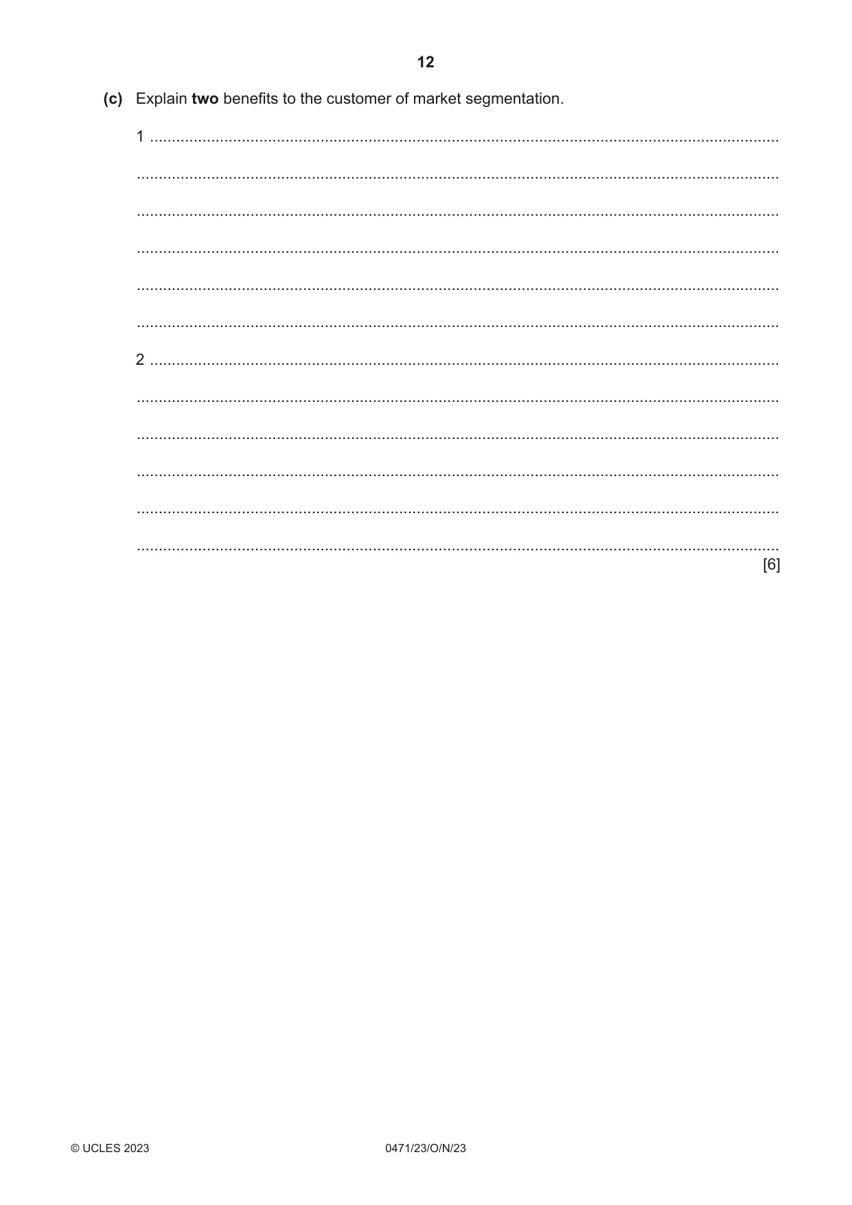 Cambridge IGCSE Travel and Tourism 0471 2023 Oct/Nov Paper 2 · Variant 3 question paper, page 12 of 16