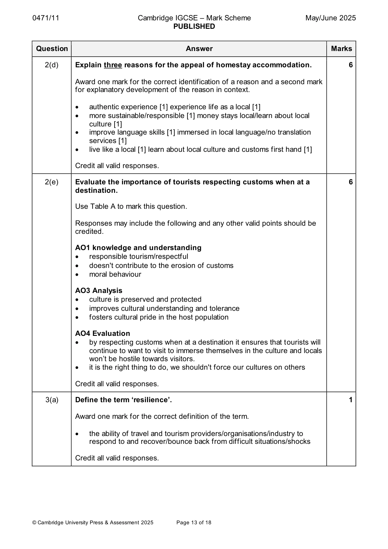 Mark scheme, page 13 of 18