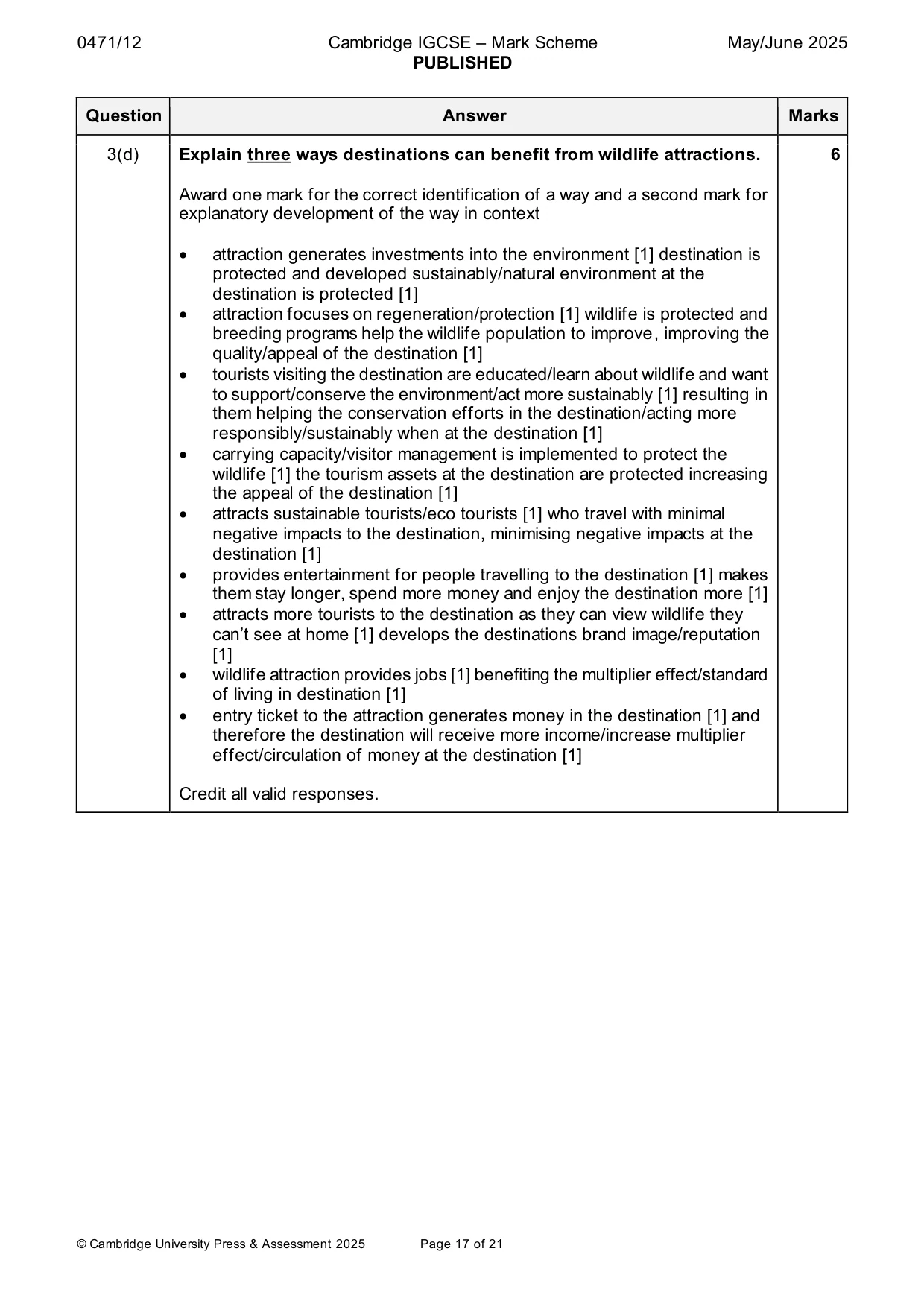 Mark scheme, page 17 of 21