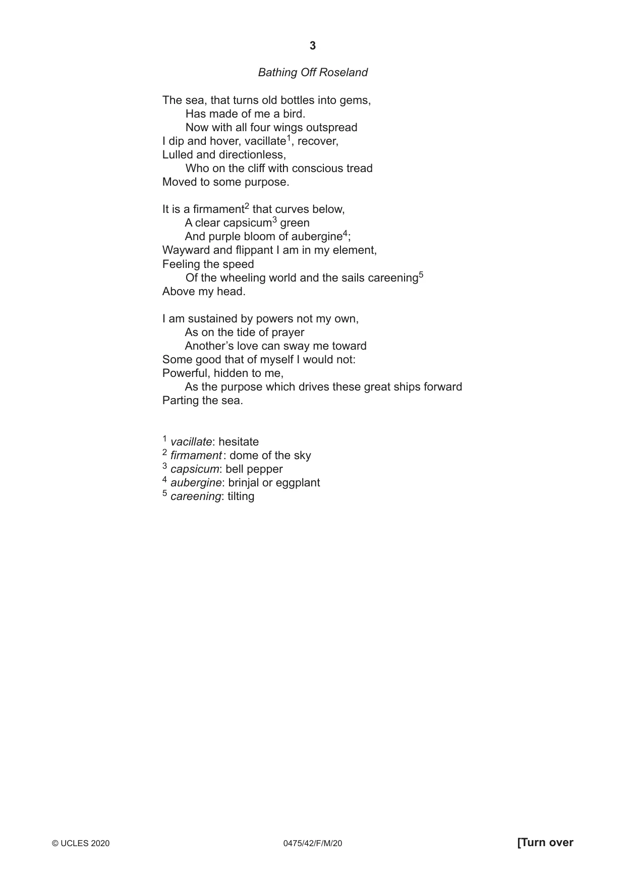 Cambridge IGCSE English - Literature in English 0475 2020 Feb/March Paper 4 · Variant 2 question paper, page 3 of 8