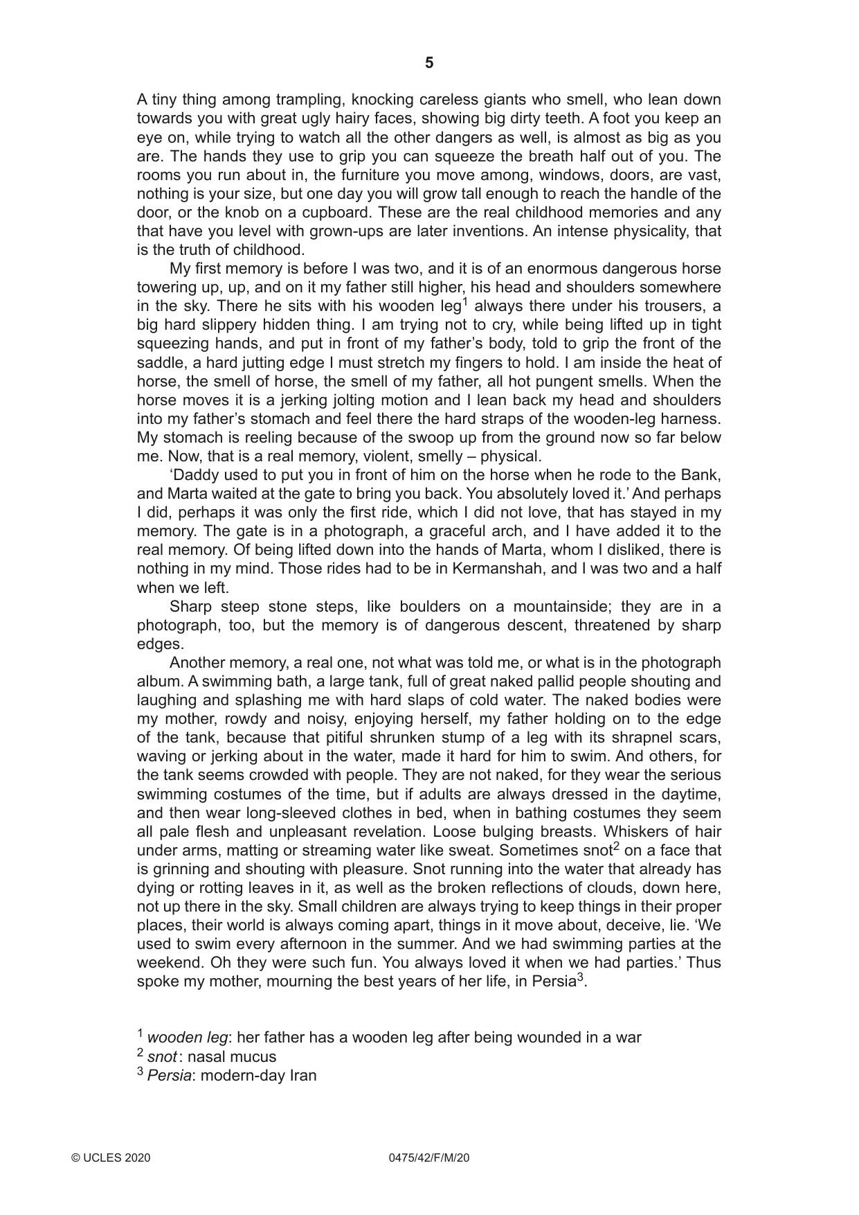 Cambridge IGCSE English - Literature in English 0475 2020 Feb/March Paper 4 · Variant 2 question paper, page 5 of 8