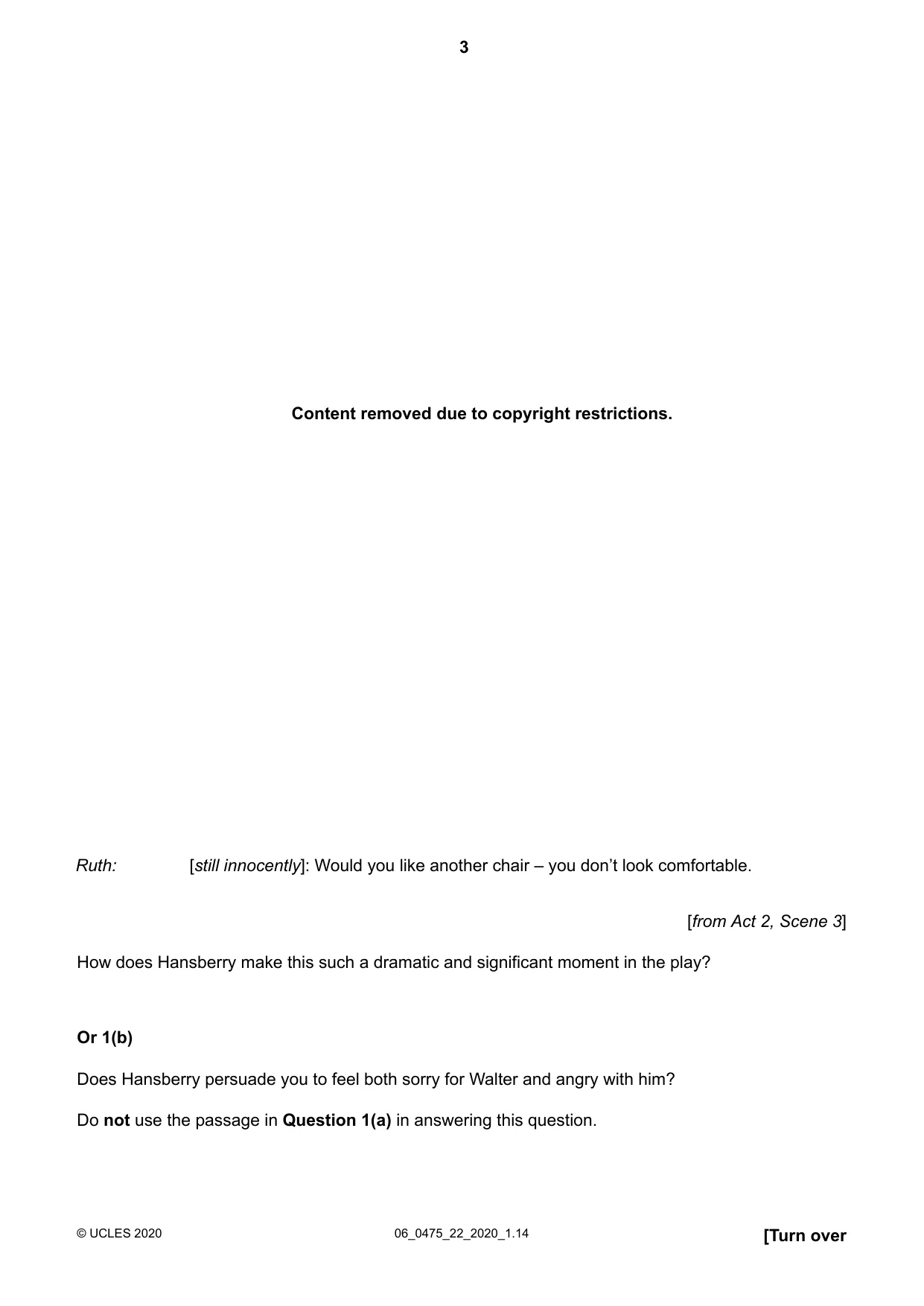 Cambridge IGCSE English - Literature in English 0475 2020 May/June Paper 2 · Variant 2 question paper, page 3 of 12