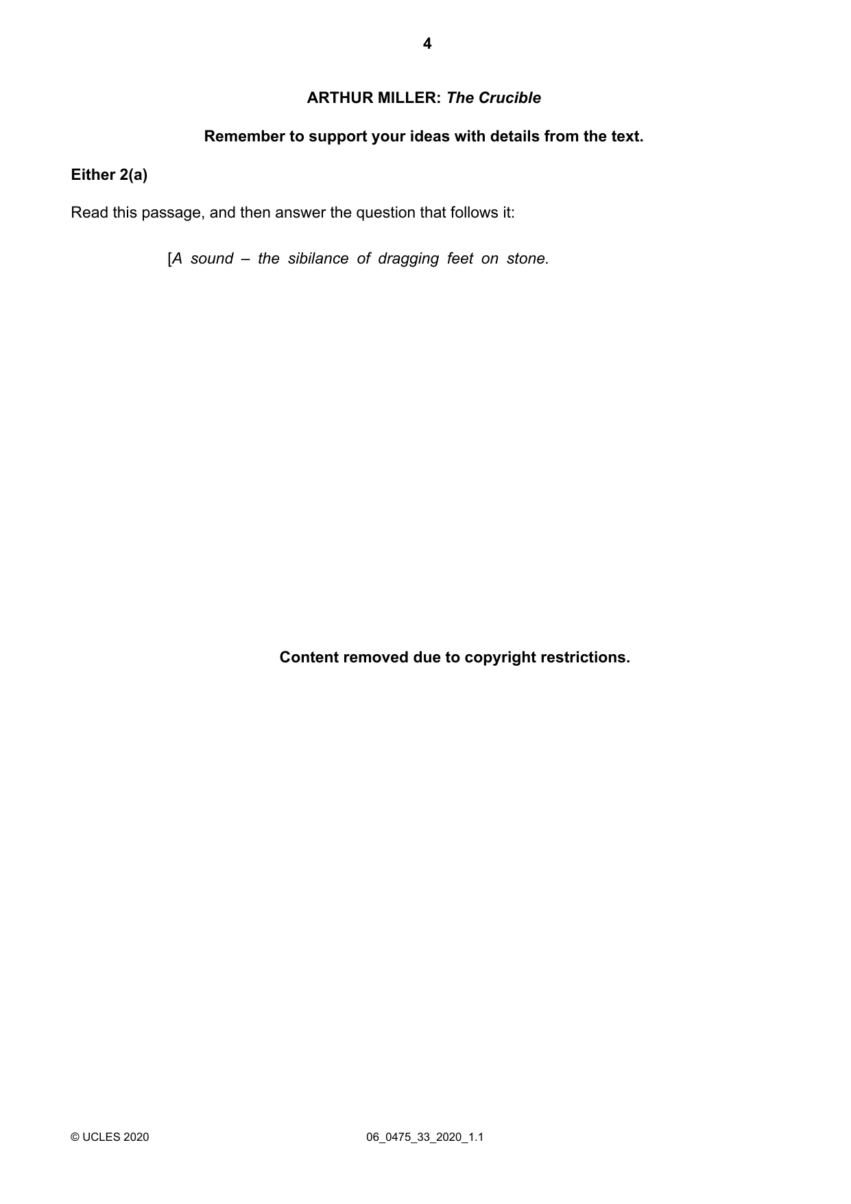 Cambridge IGCSE English - Literature in English 0475 2020 May/June Paper 3 · Variant 3 question paper, page 4 of 12
