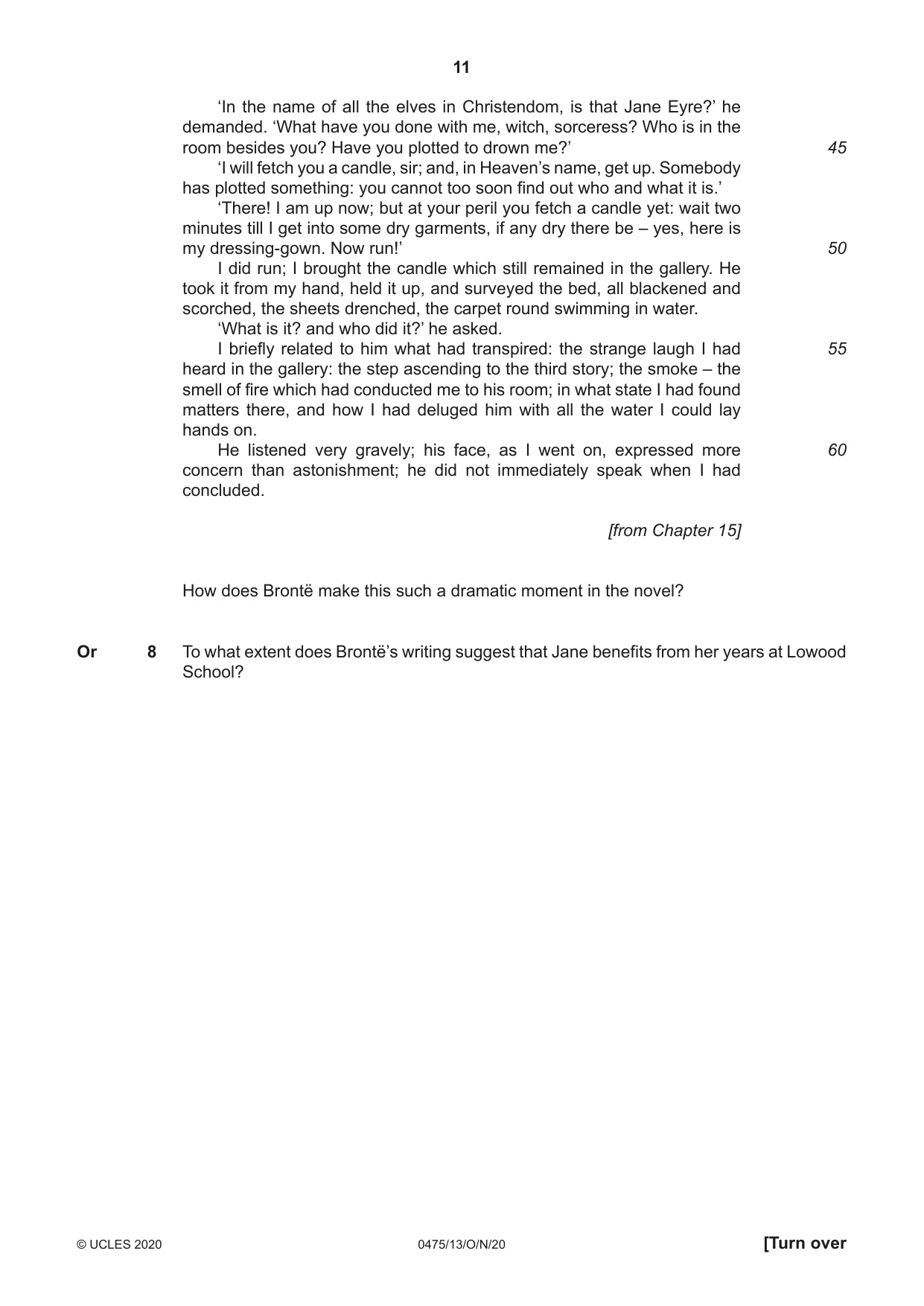 Cambridge IGCSE English - Literature in English 0475 2020 Oct/Nov Paper 1 · Variant 3 question paper, page 11 of 28