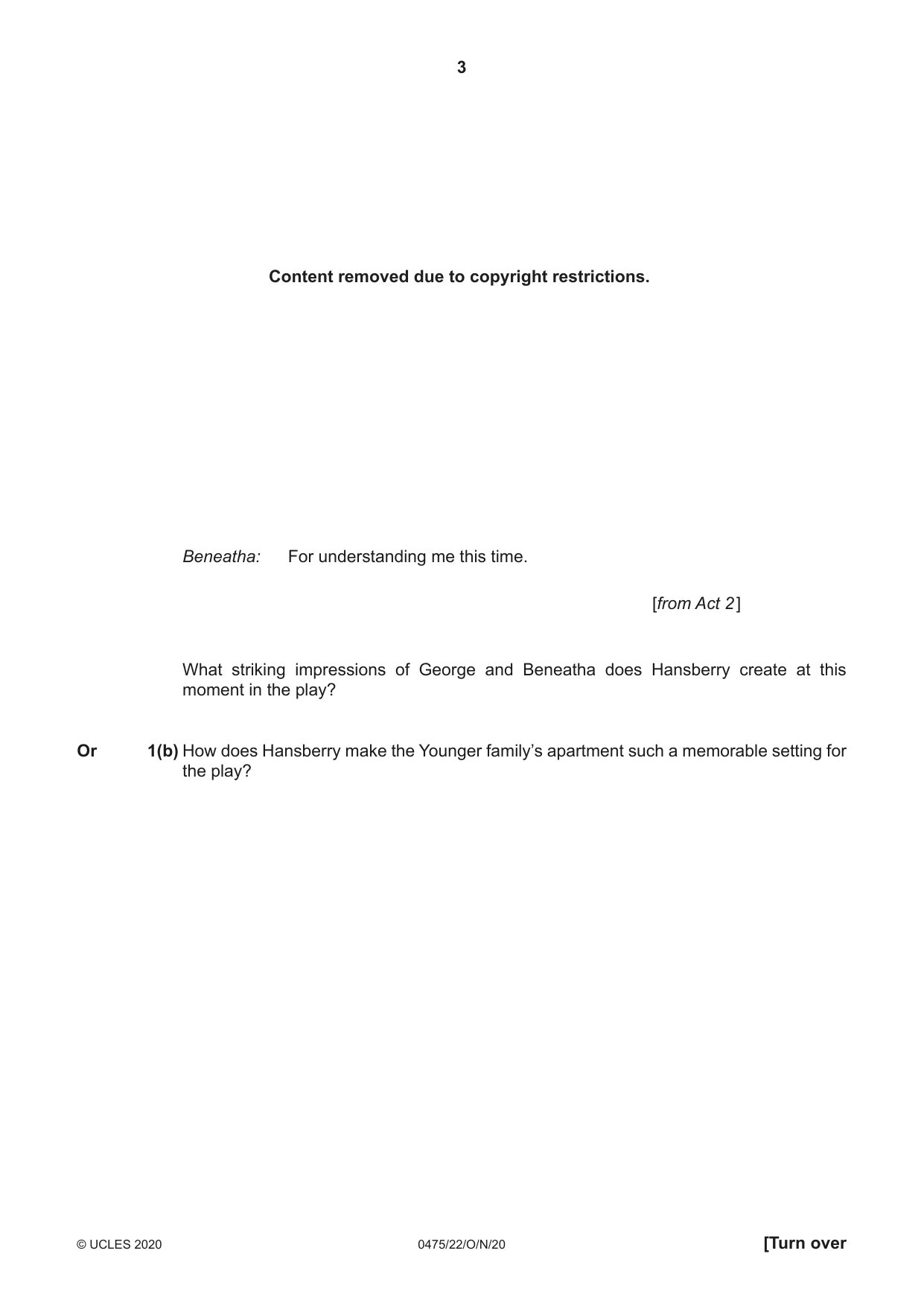 Cambridge IGCSE English - Literature in English 0475 2020 Oct/Nov Paper 2 · Variant 2 question paper, page 3 of 12