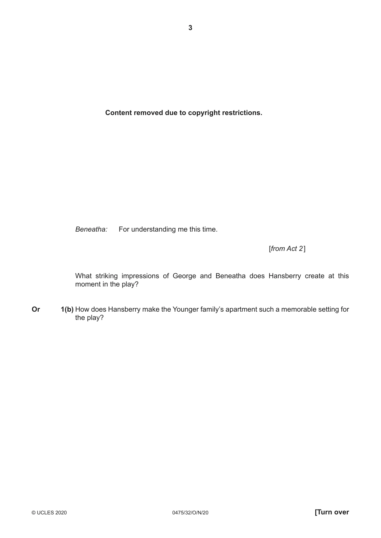 Cambridge IGCSE English - Literature in English 0475 2020 Oct/Nov Paper 3 · Variant 2 question paper, page 3 of 12