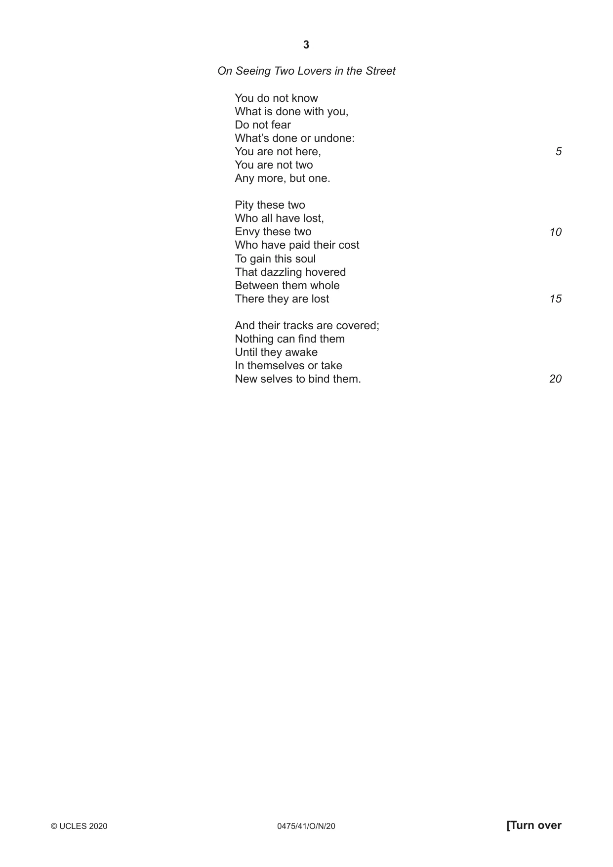 Cambridge IGCSE English - Literature in English 0475 2020 Oct/Nov Paper 4 · Variant 1 question paper, page 3 of 8