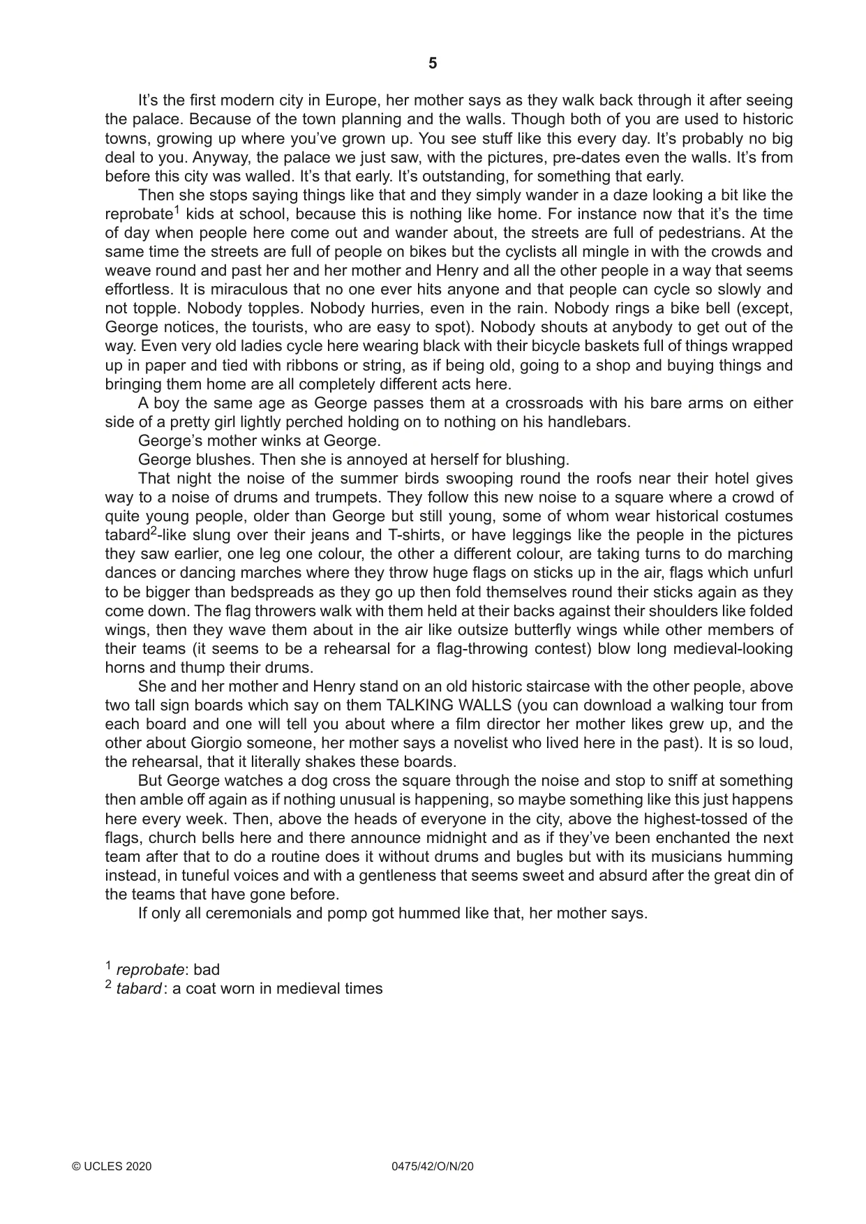 Cambridge IGCSE English - Literature in English 0475 2020 Oct/Nov Paper 4 · Variant 2 question paper, page 5 of 8