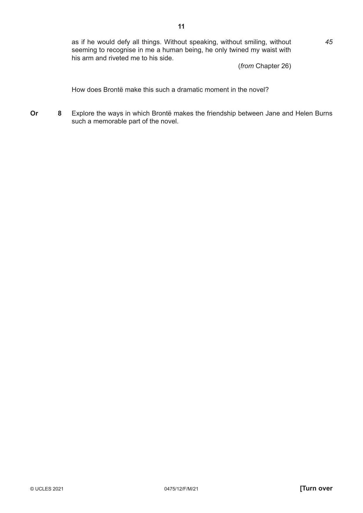 Cambridge IGCSE English - Literature in English 0475 2021 Feb/March Paper 1 · Variant 2 question paper, page 11 of 28